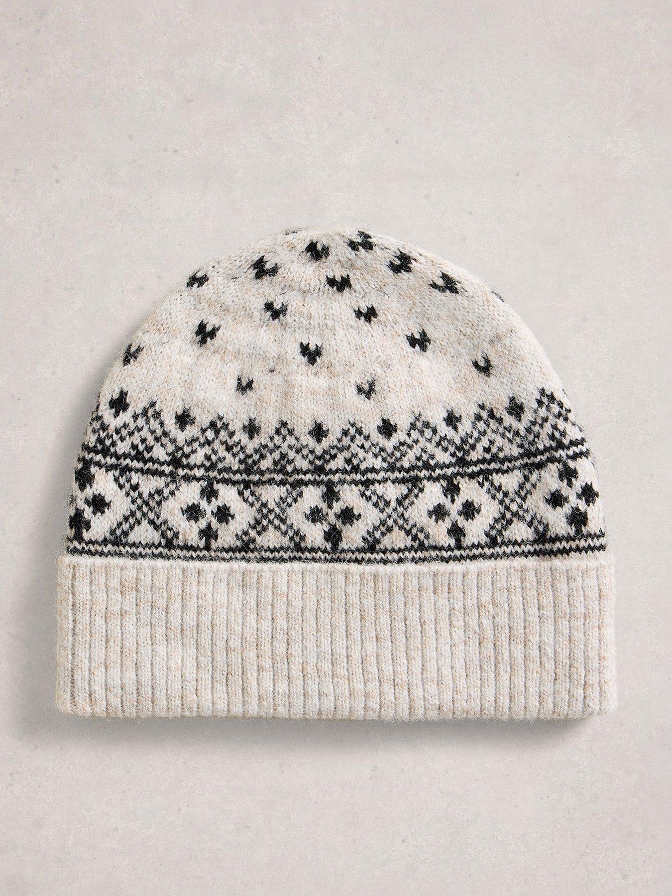  image of white-stuff-fairisle-heart-beanie-multi