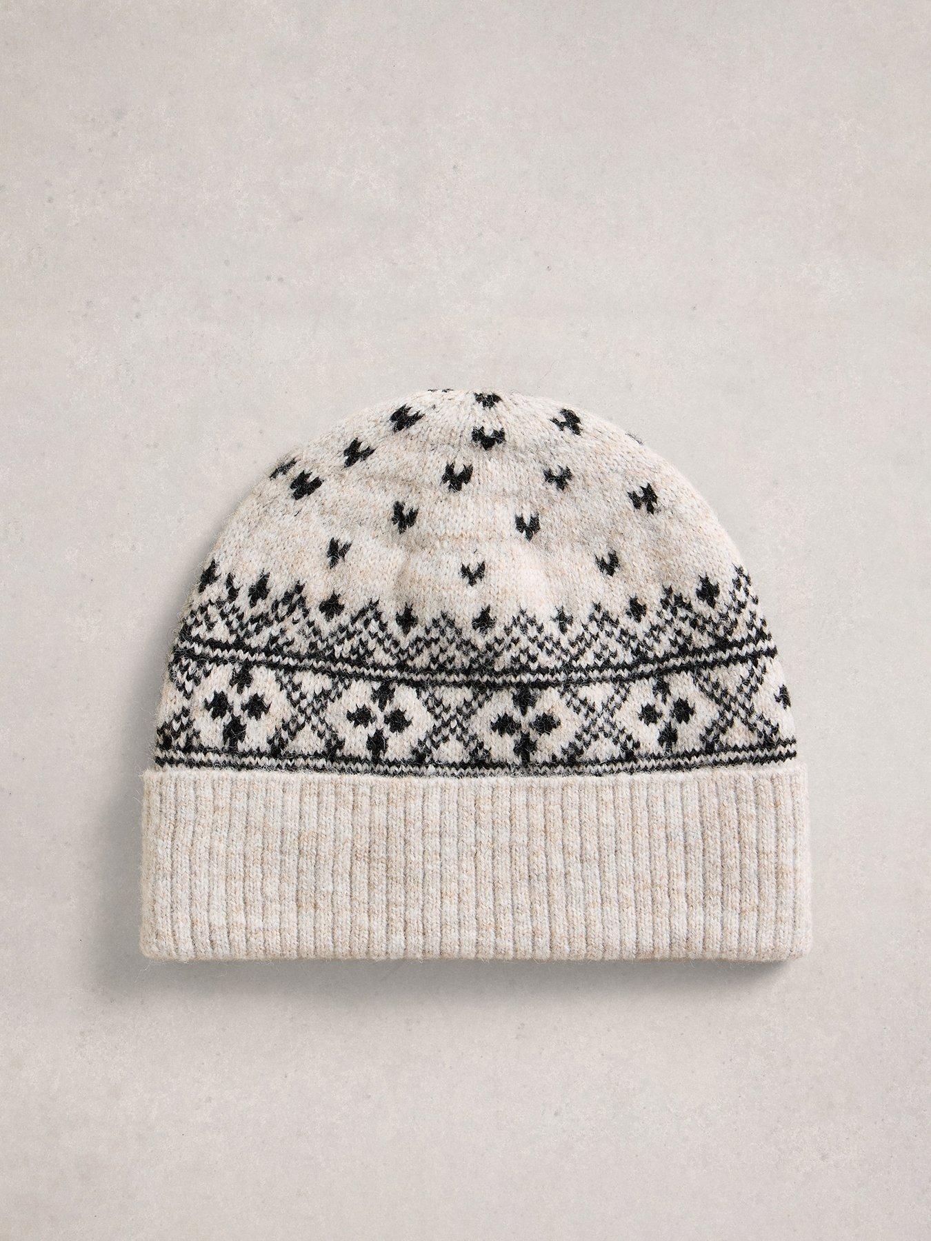  image of white-stuff-fairisle-heart-beanie-multi