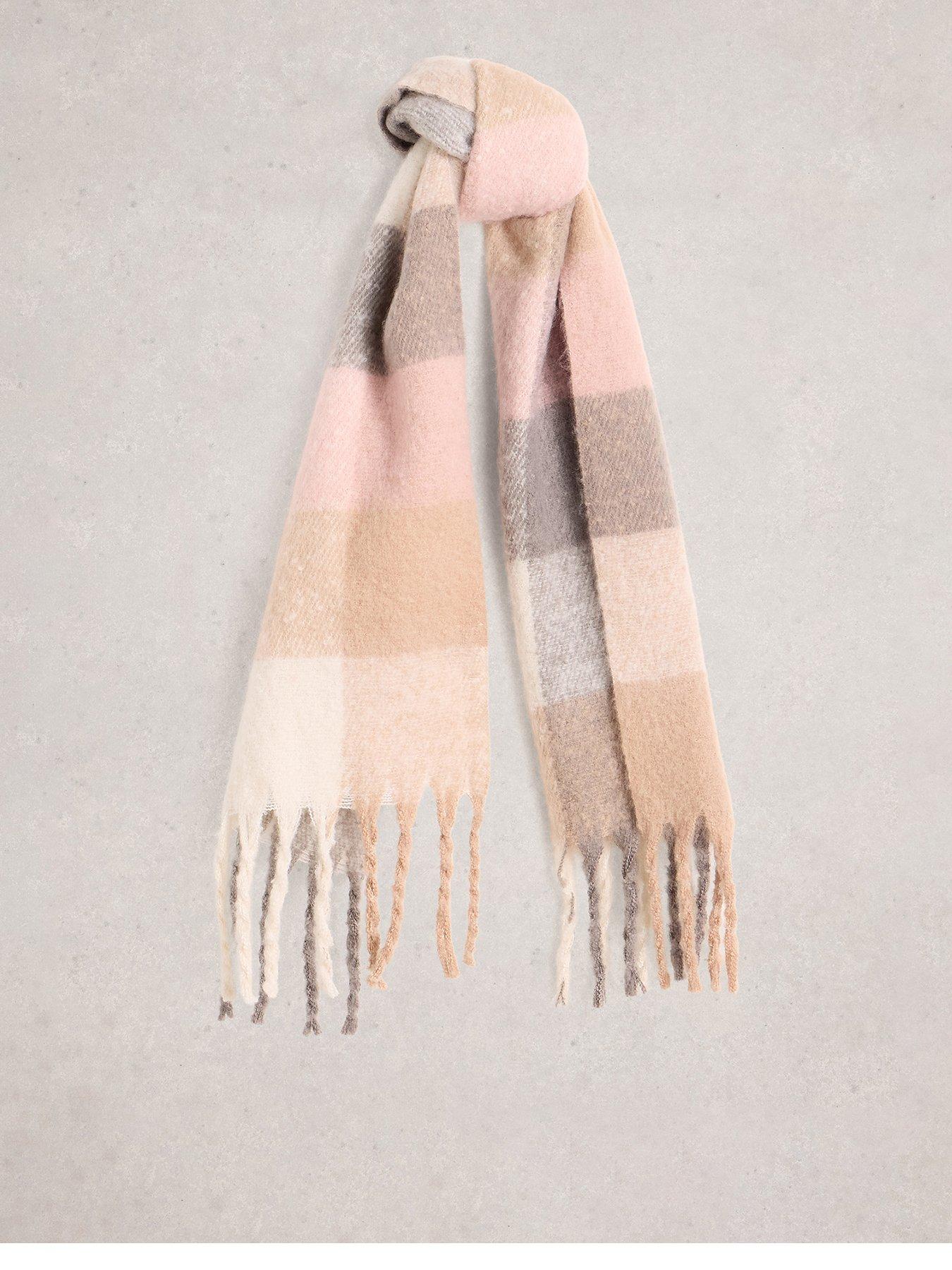 White Stuff Shelly Brushed Check Scarf - Multi