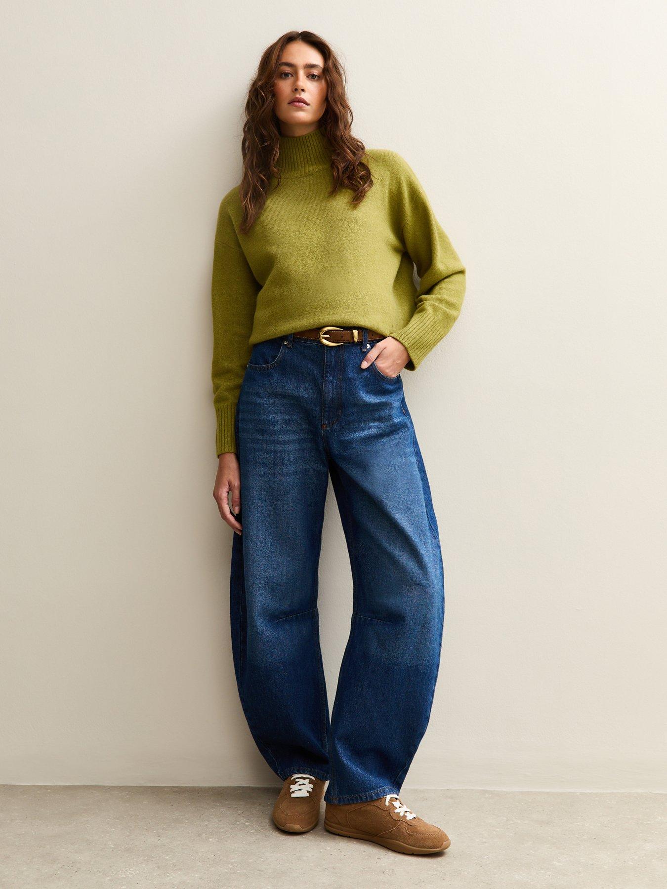  image of new-look-green-oversized-high-jumper