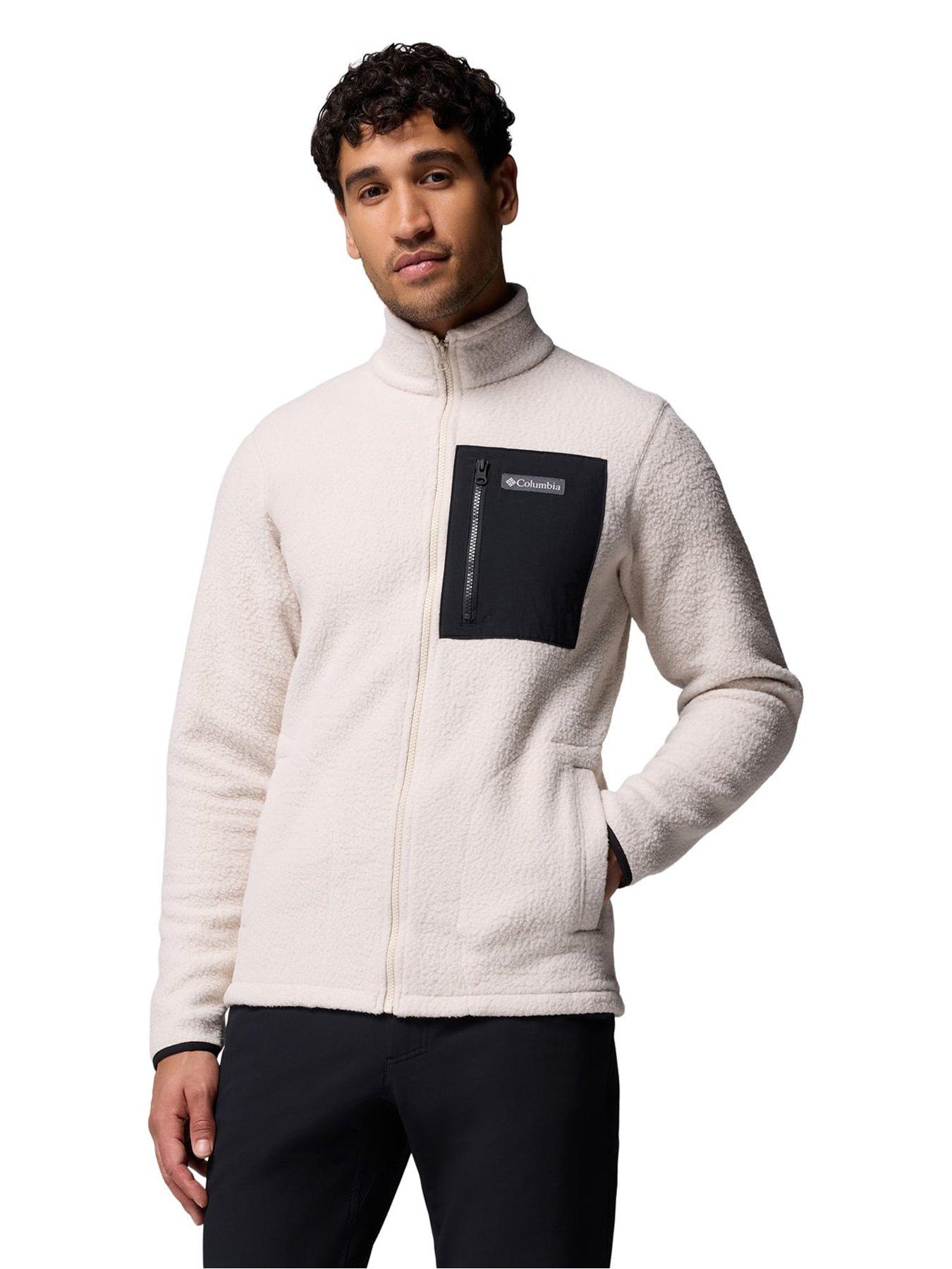 Columbia Mens Jasper Ridge Pebbled Full Zip - Beige