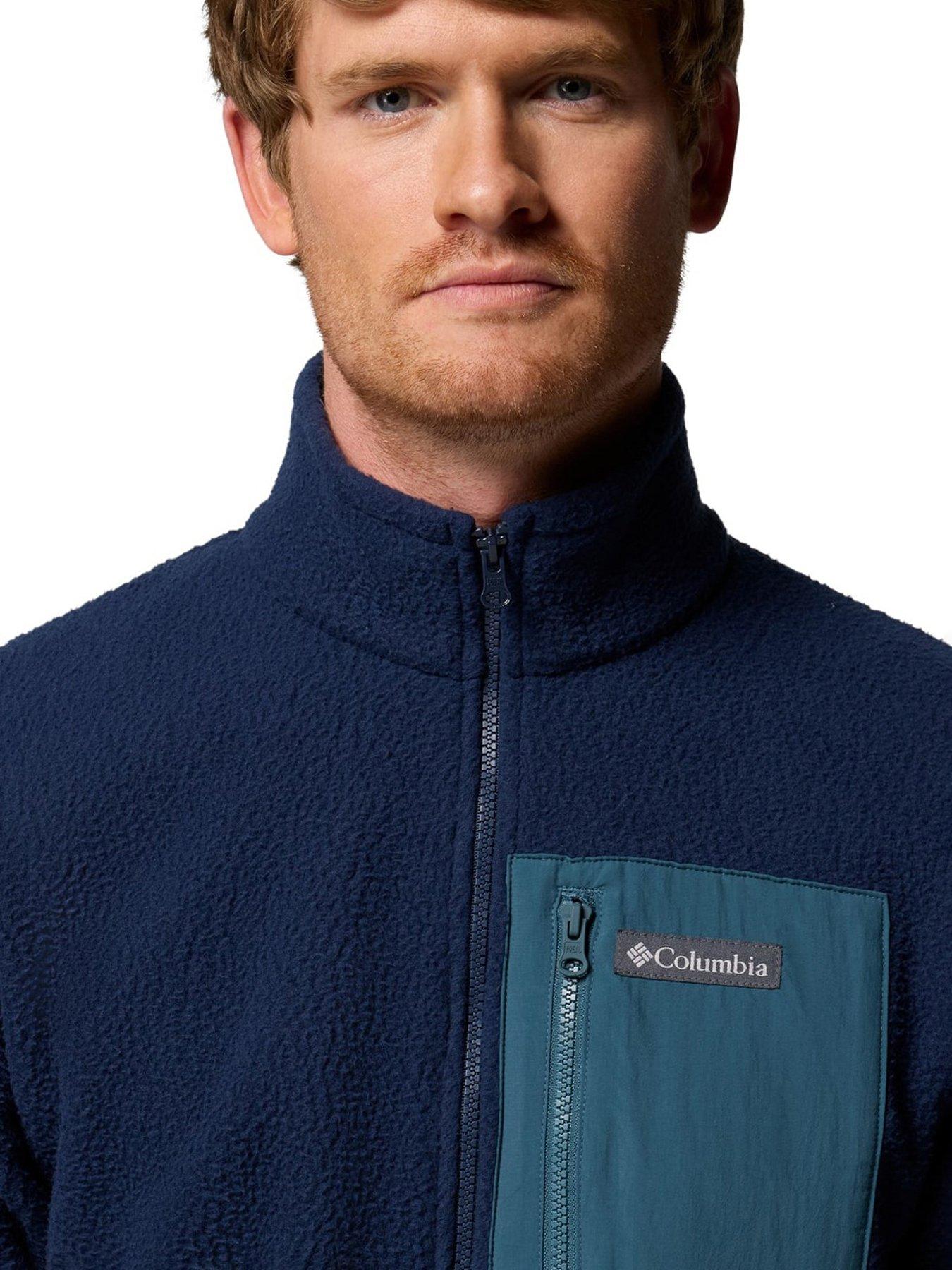 Image 4 of 5 of Columbia Mens Jasper Ridge Pebbled Full Zip - Navy