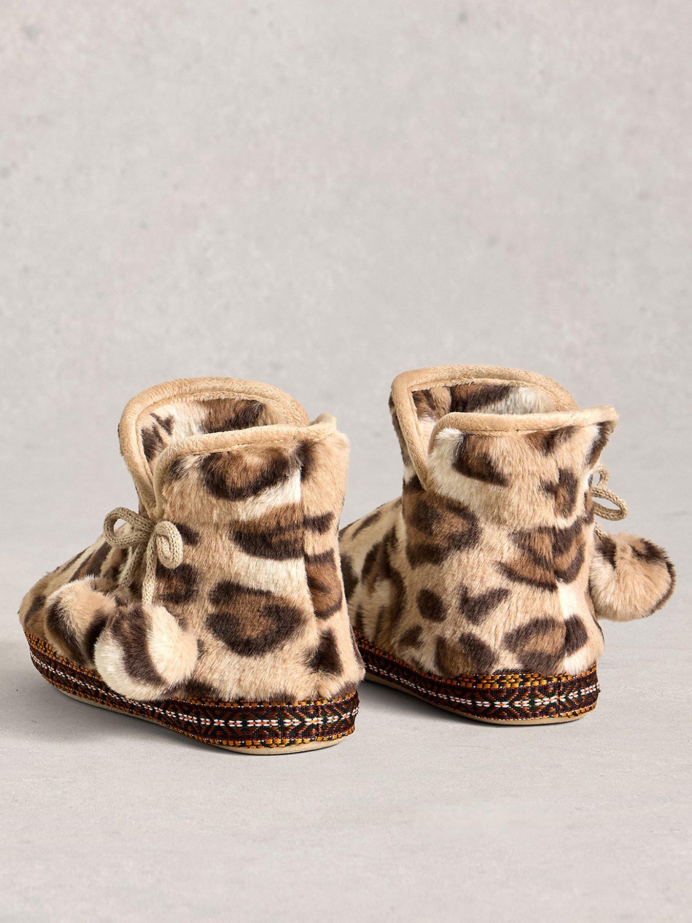  image of white-stuff-faux-fur-bootie-slipper-multi