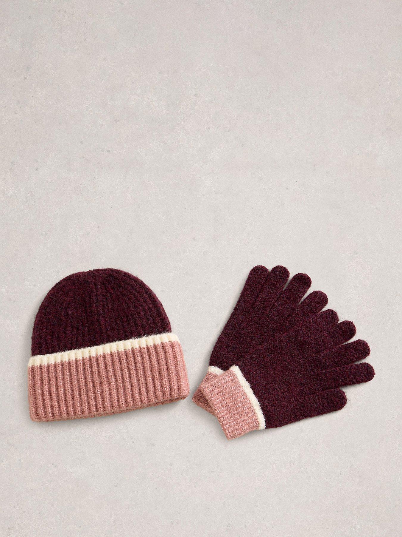 White Stuff Hat And Glove Gift Box - Purple