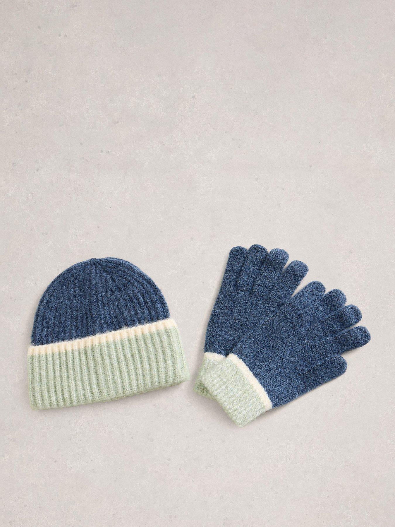 White Stuff Hat and Glove Gift Box - Blue