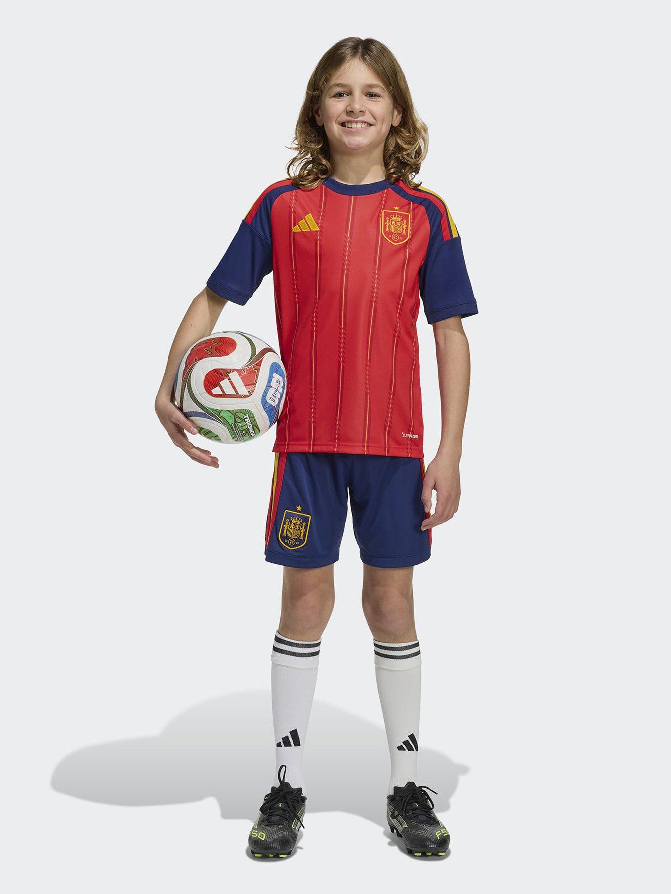  image of adidas-junior-spain-replica-26-home-football-kit-red