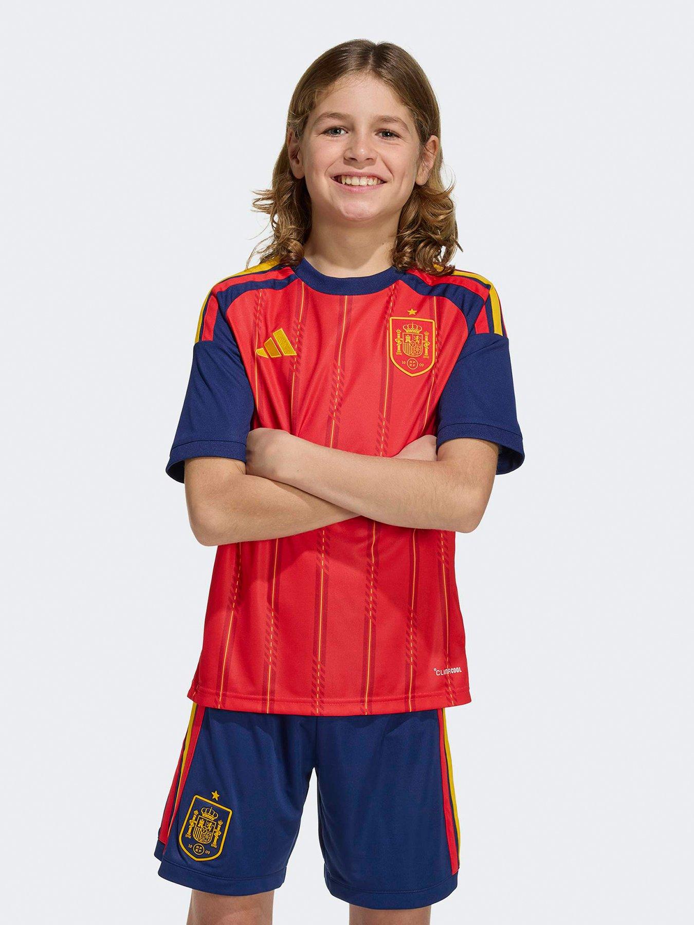  image of adidas-junior-spain-replica-26-home-football-kit-red