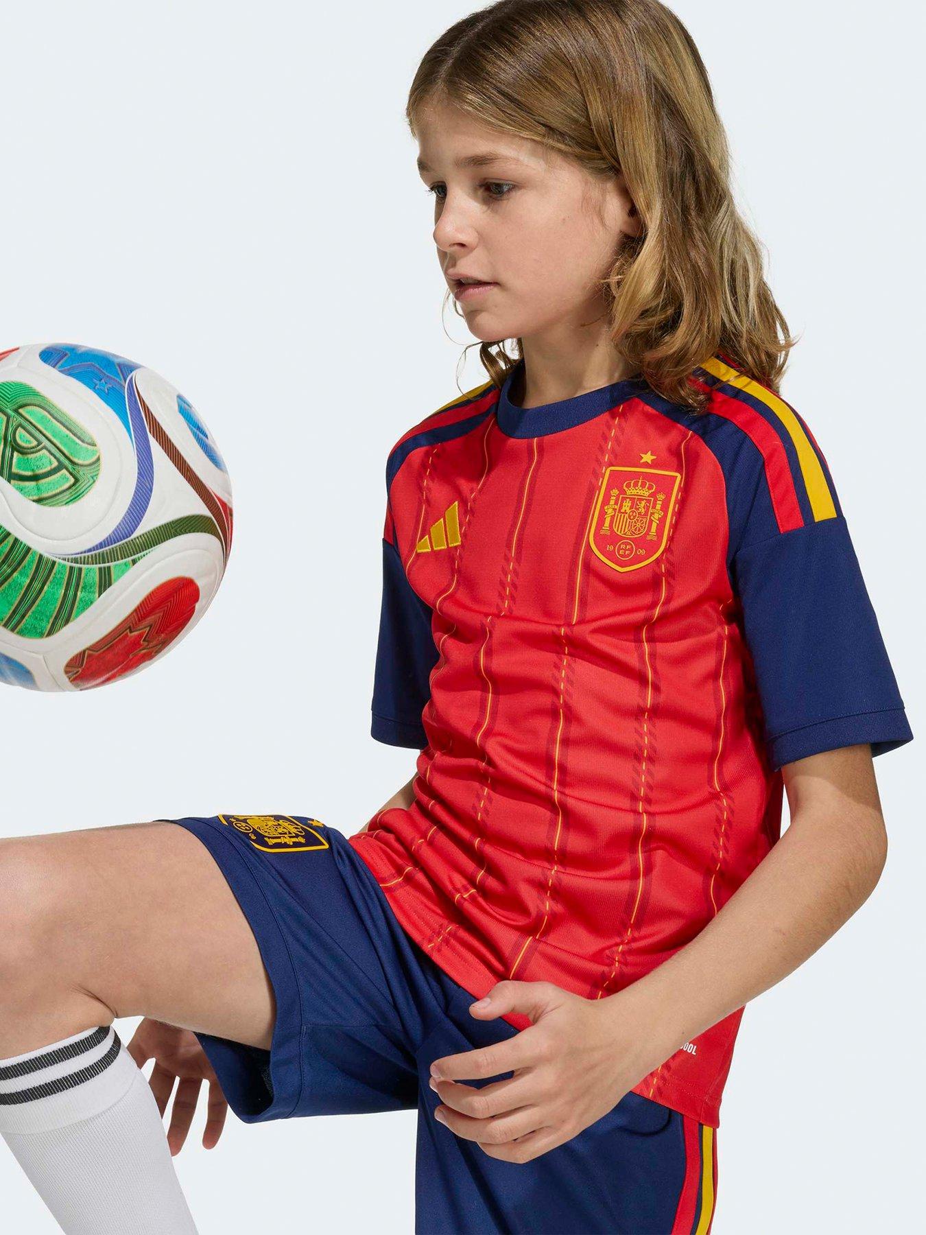  image of adidas-junior-spain-replica-26-home-football-kit-red