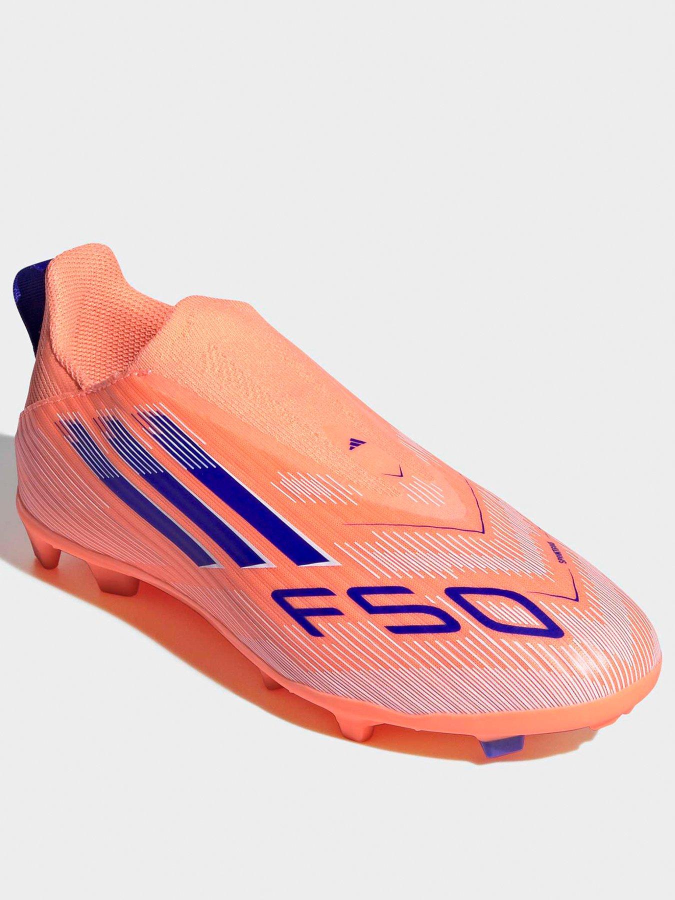 stillFront image of adidas-junior-f50-league-laceless-firm-ground-football-boot-orange