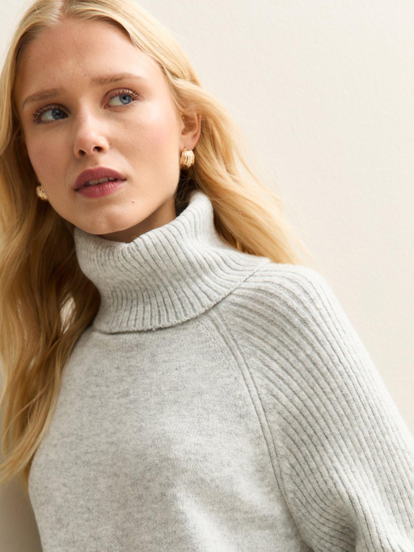  image of new-look-rib-roll-neck-jumper-grey