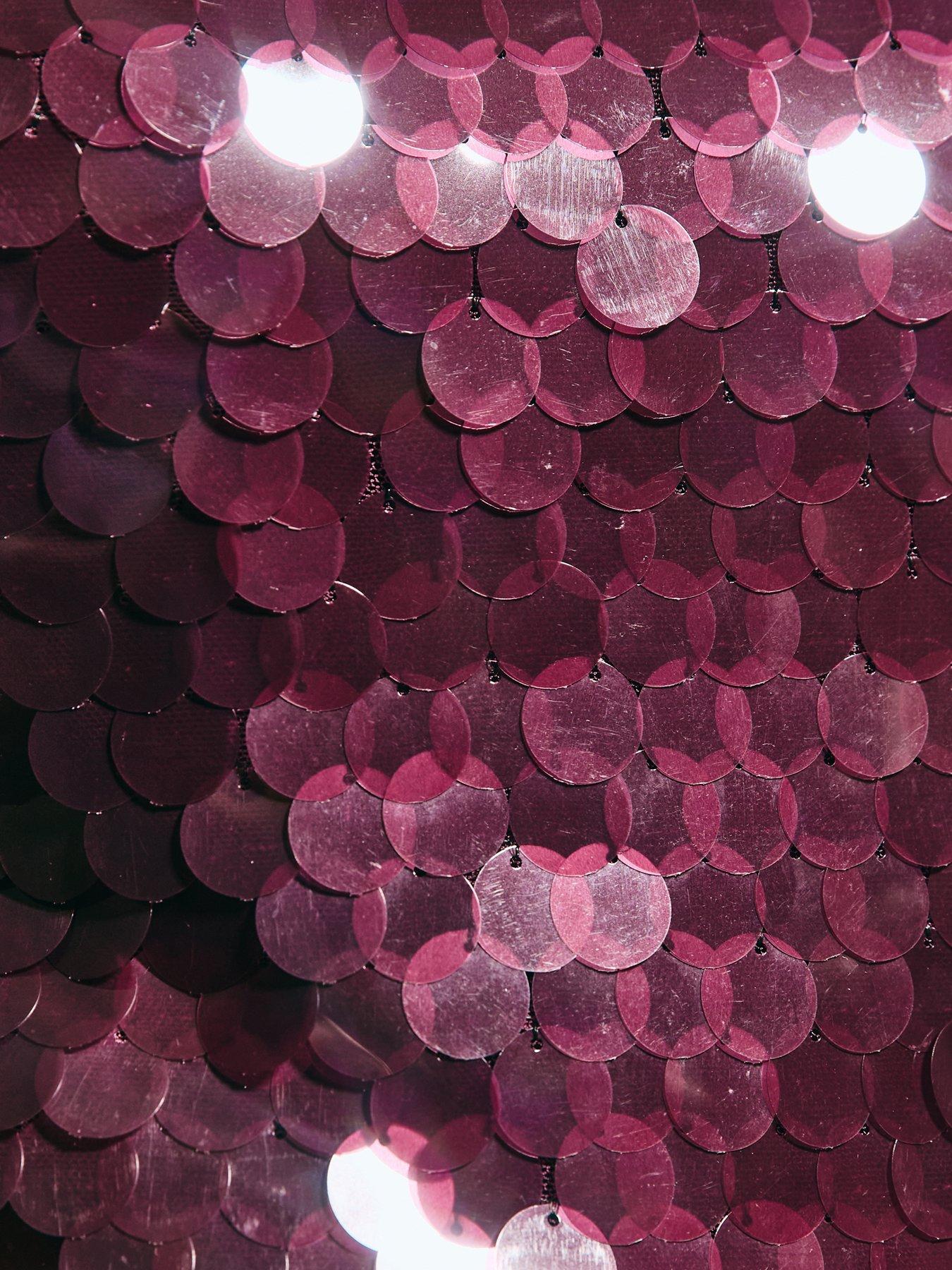 Image 6 of 6 of New Look Dark Burgundy Sequin Mini Skirt