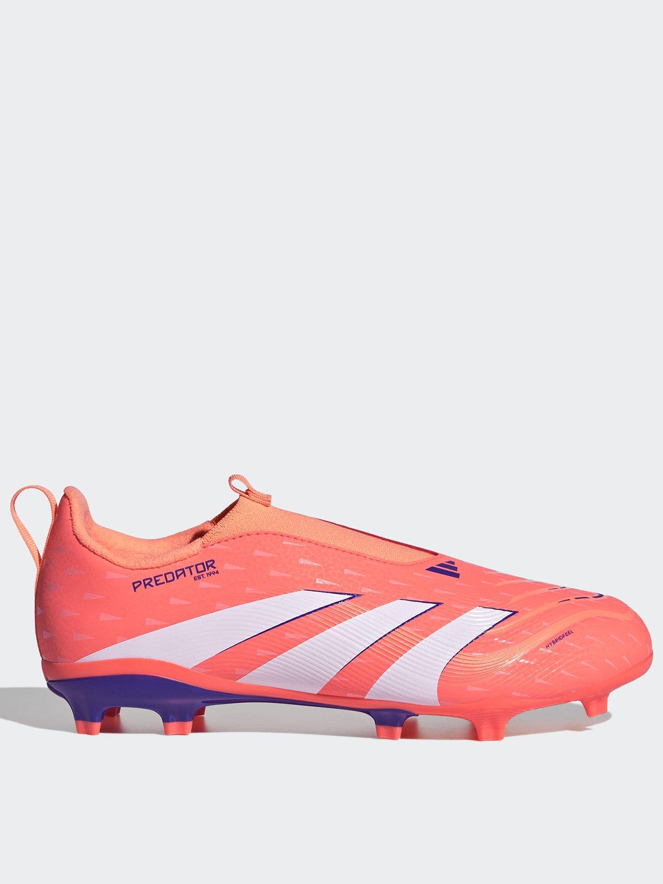 front image of adidas-junior-predator-league-laceless-firm-ground-football-boot-pink