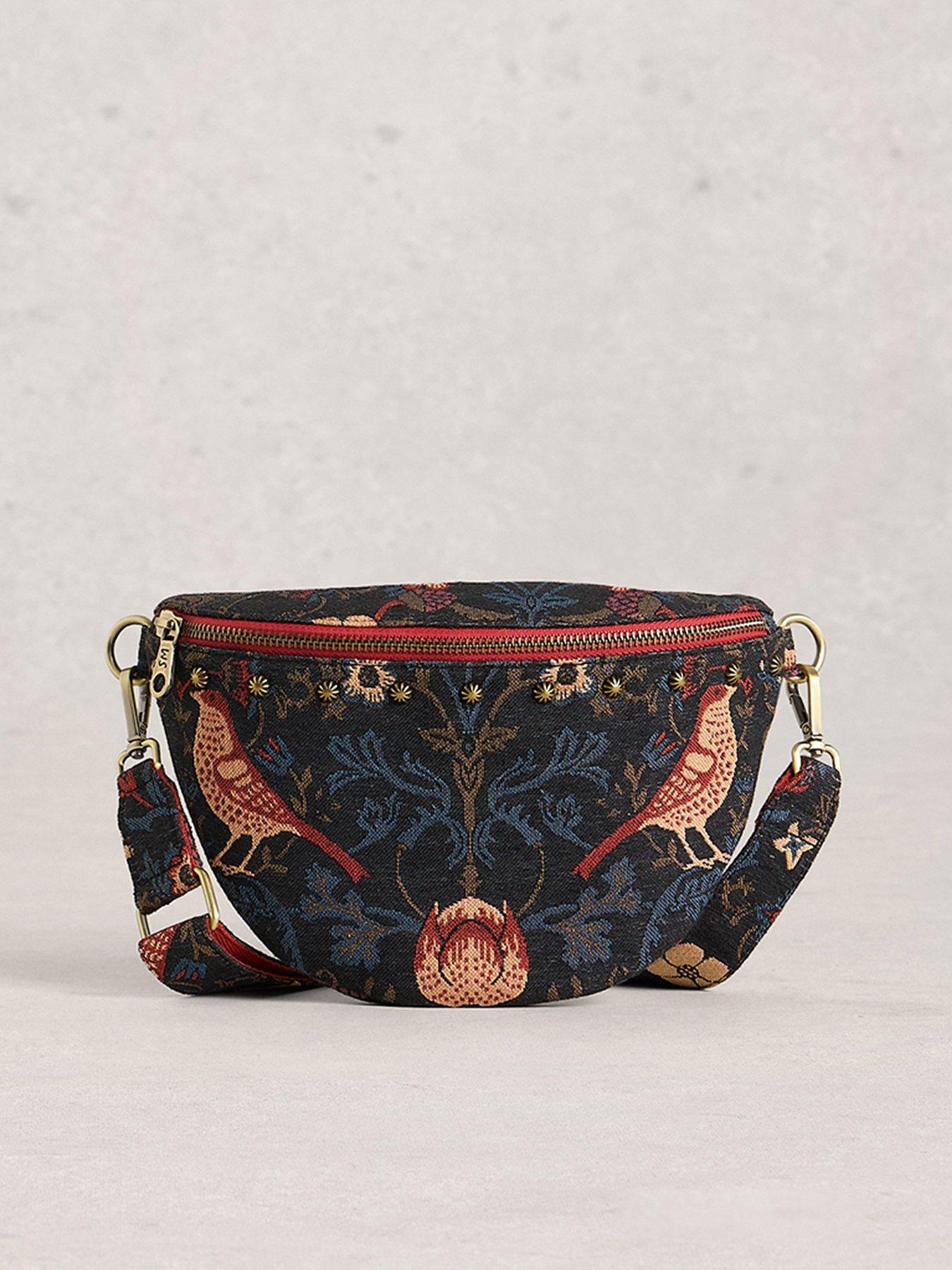 front image of white-stuff-mini-sebby-jacquard-bag-blue