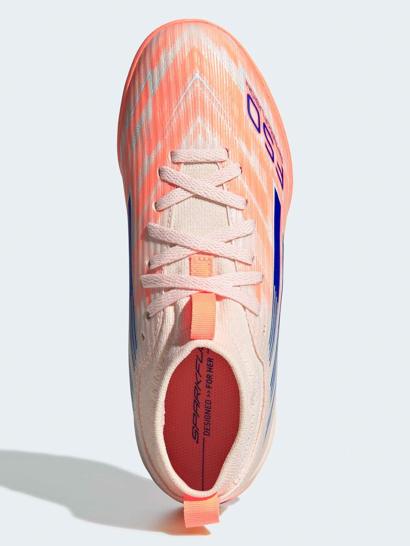 Image 4 of 7 of adidas Junior F50 Spark Fusion League Astro Turf Football Boot - Orange