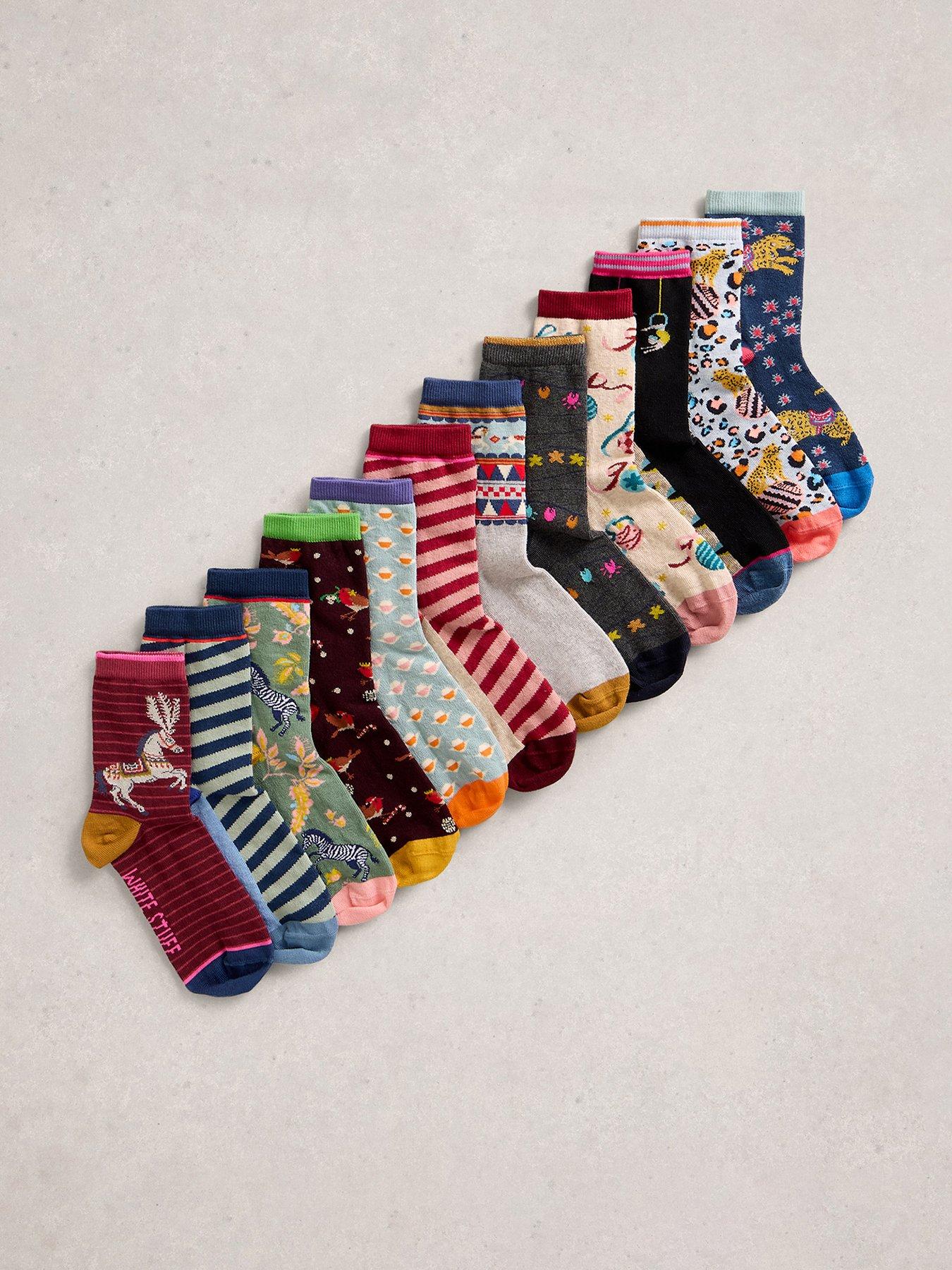 White Stuff 12 Days Womens Sock Advent - Pink