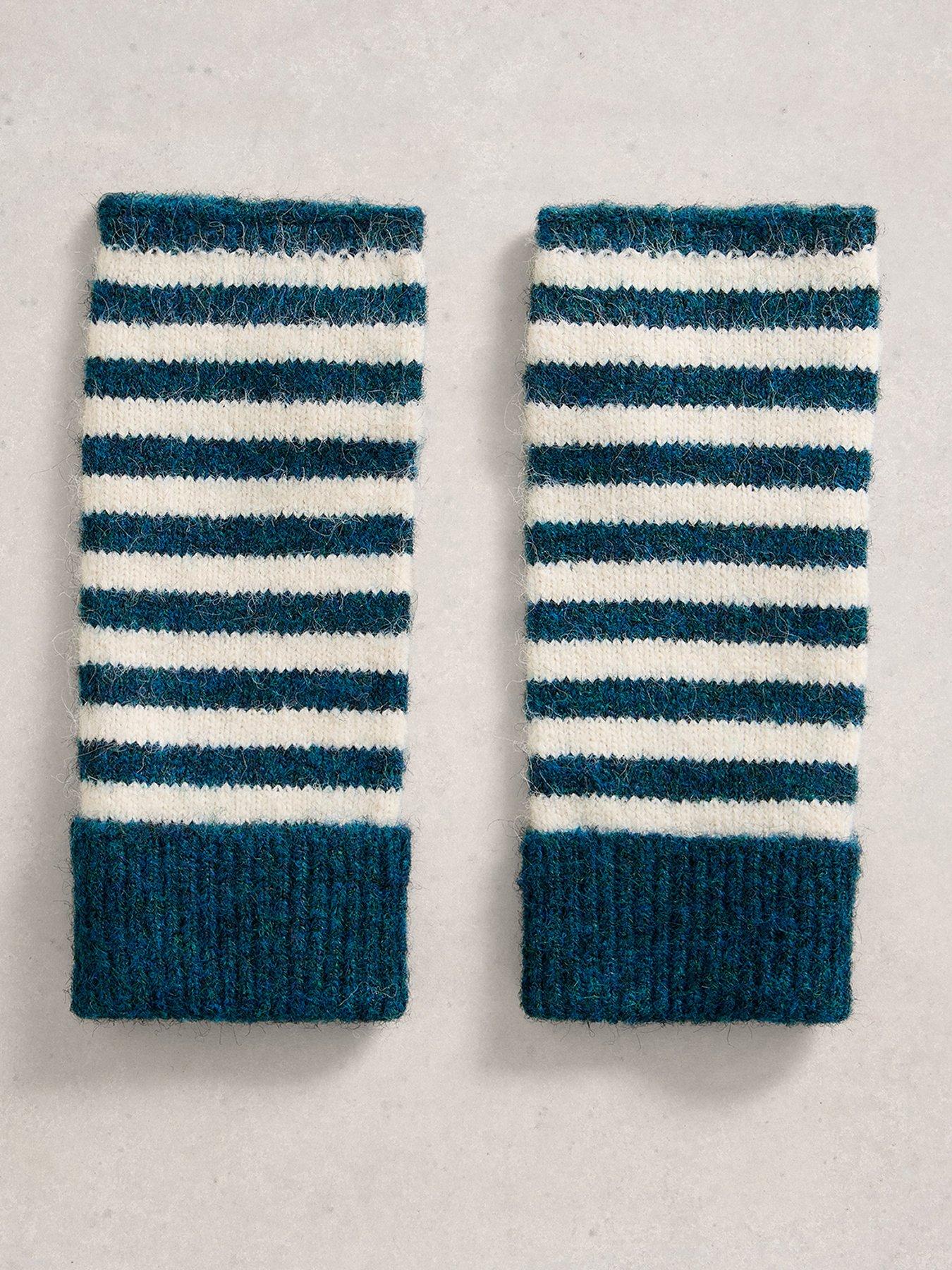 White Stuff Emma Fingerless Gloves - Blue