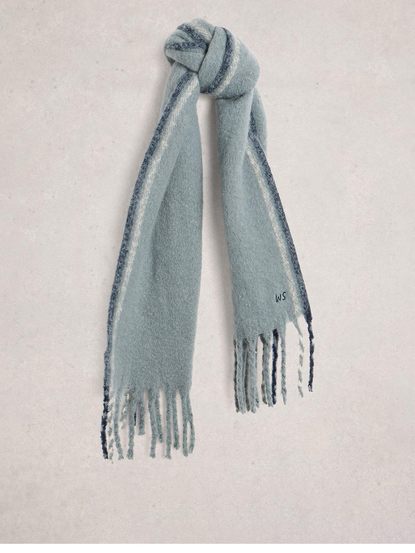 White Stuff Shelly Brushed Scarf - Blue