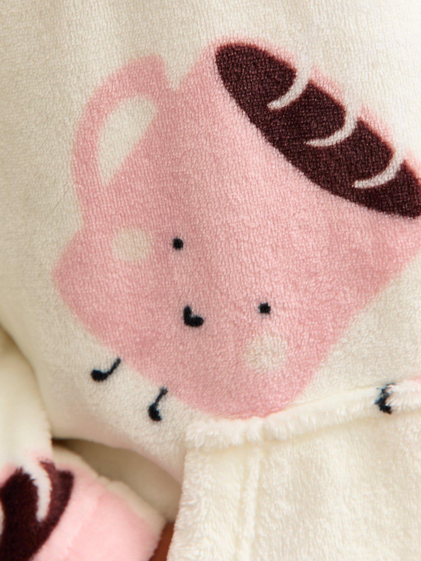  image of new-look-white-oversized-hot-choc-print-fleece-hoodie