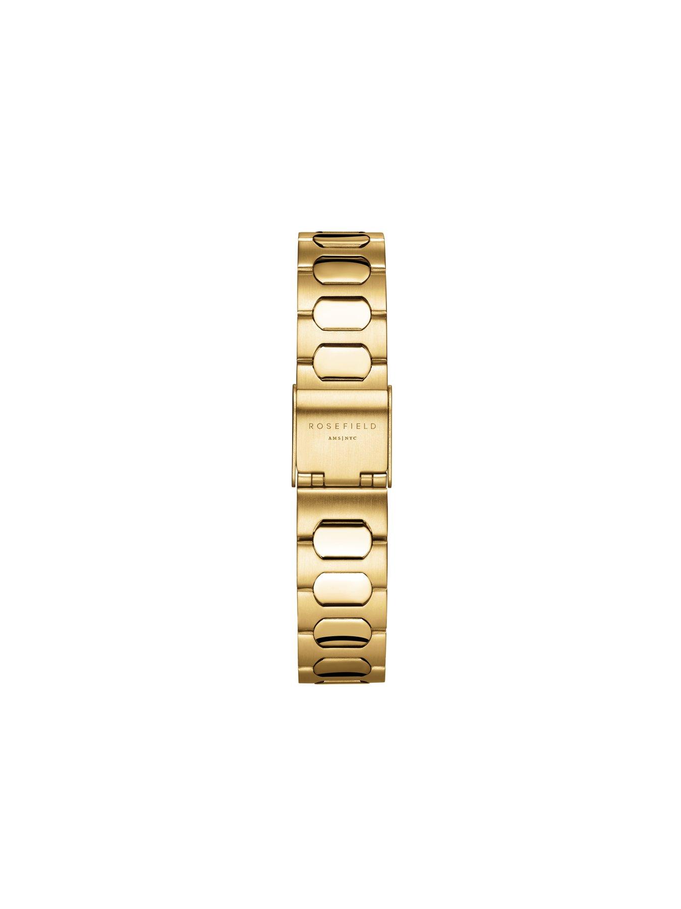  image of rosefield-gaia-30mm-case-matt-white-dial-gold-ip-stainless-steel-watch