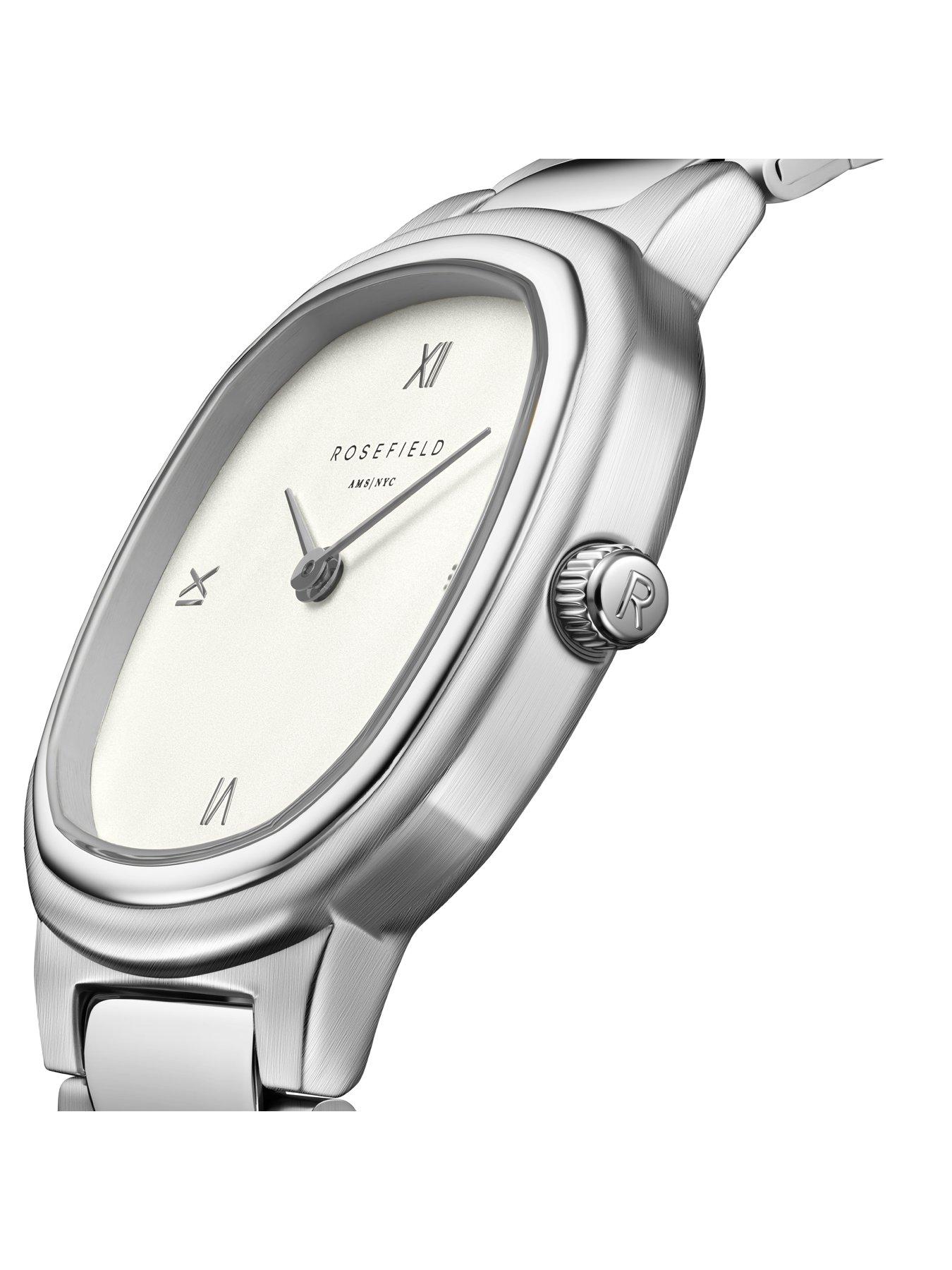  image of rosefield-gaia-30mm-case-matt-white-dial-stainless-steel-watch-multi