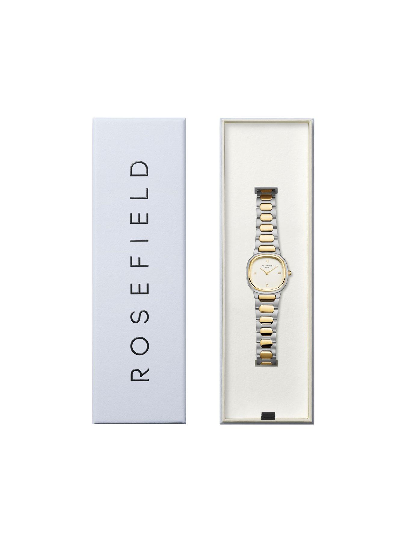  image of rosefield-gaia-30mm-case-matt-white-dial-gold-ip-bicolour-stainless-steel-watch