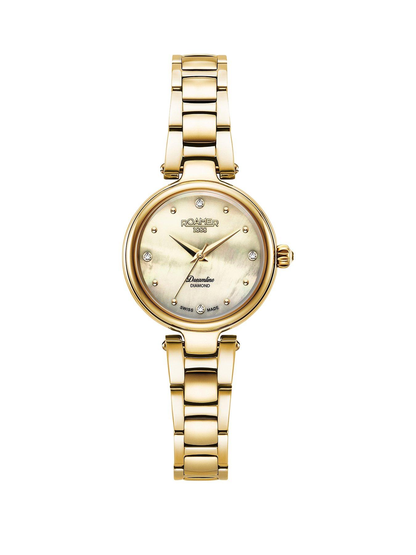  image of roamer-of-switzerland-dreamline-diamond-champagne-mop-dial-watch