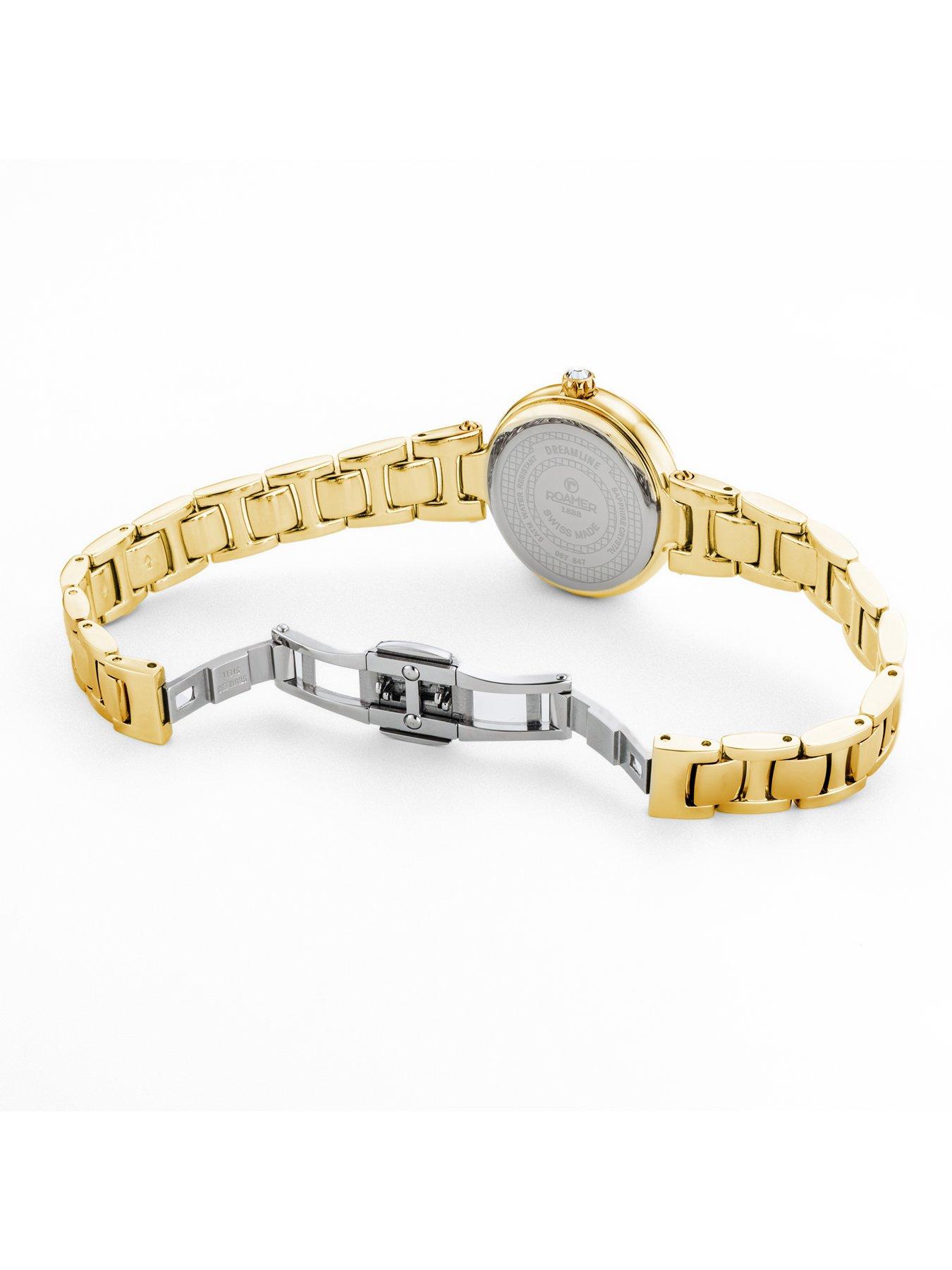  image of roamer-of-switzerland-dreamline-diamond-champagne-mop-dial-watch