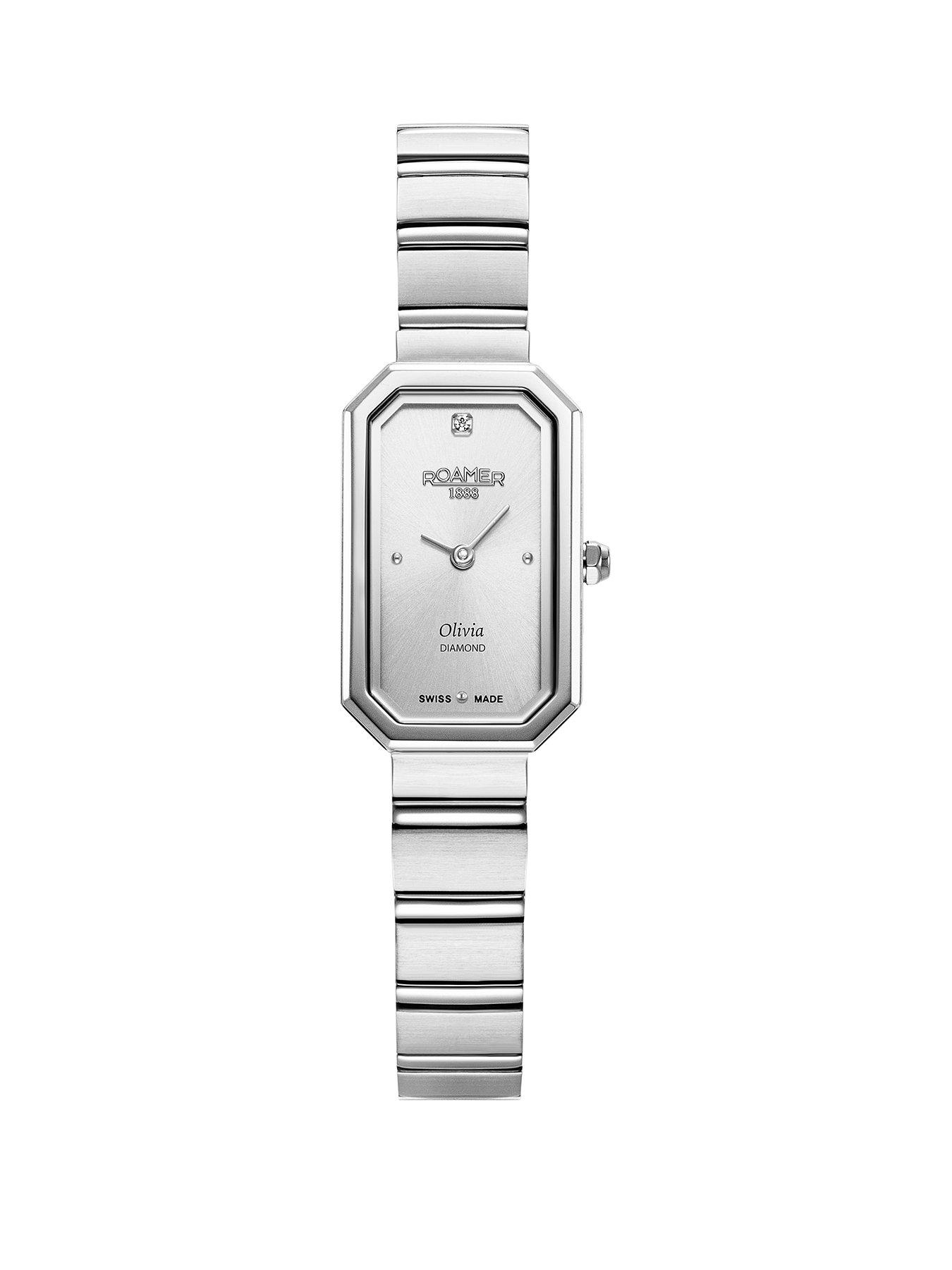 Roamer of Switzerland Roamer Olivia Diamond Silver Dial Stainless Steel Octagonal Case