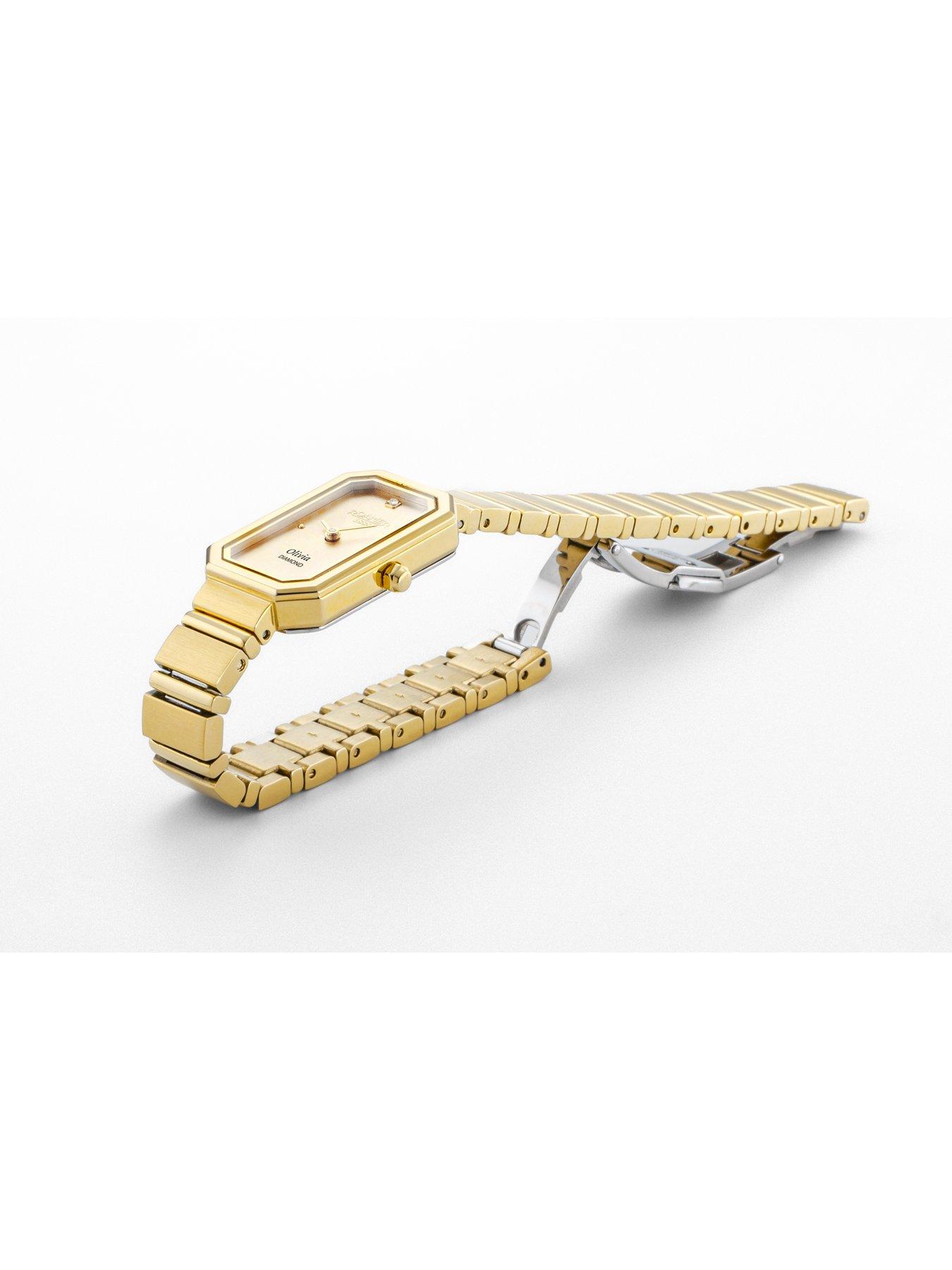  image of roamer-of-switzerland-roamer-olivia-diamond-champagne-dial-gold-ip-stainless-steel-octagonal-case