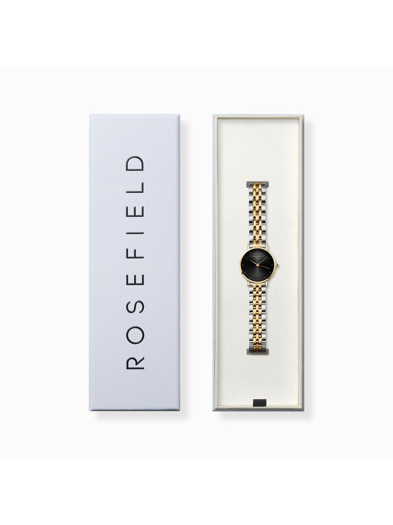 Image 3 of 3 of Rosefield Round Black Dial Gold Ip Bicolour Stainless Steel Watch&nbsp;- Multi