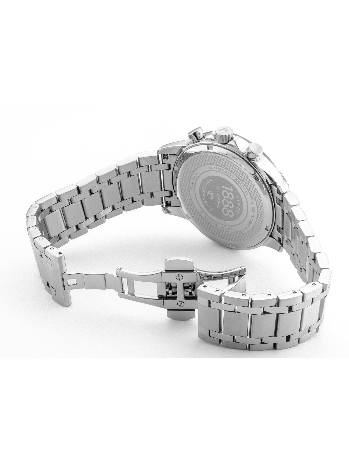  image of roamer-of-switzerland-roamer-mecury-chronograph-burgundy-dial-stainless-steel