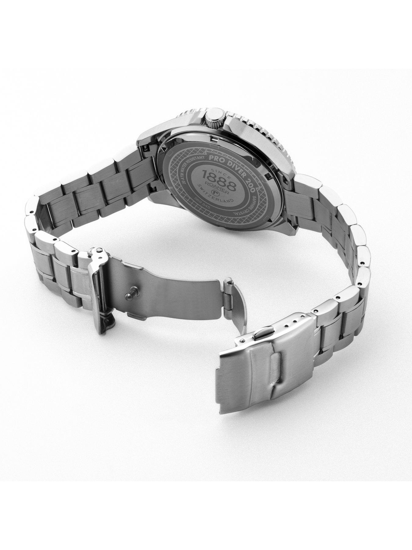  image of roamer-of-switzerland-pro-diver-200-scuba-power-green-dial-watch