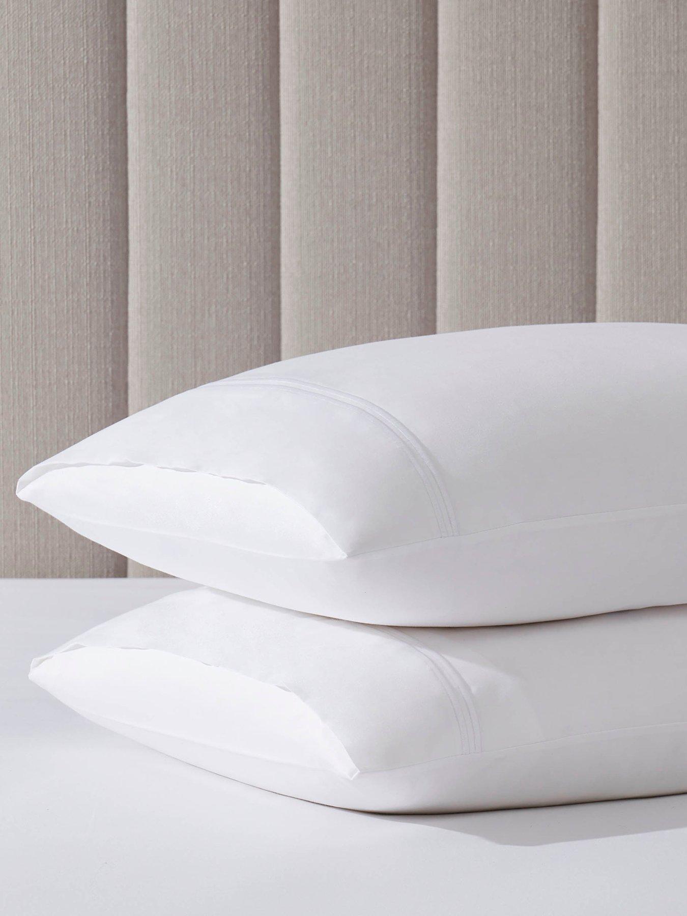 Dusk Regent Double Marrow Stitch 400 Thread Count White Pillowcase Pair