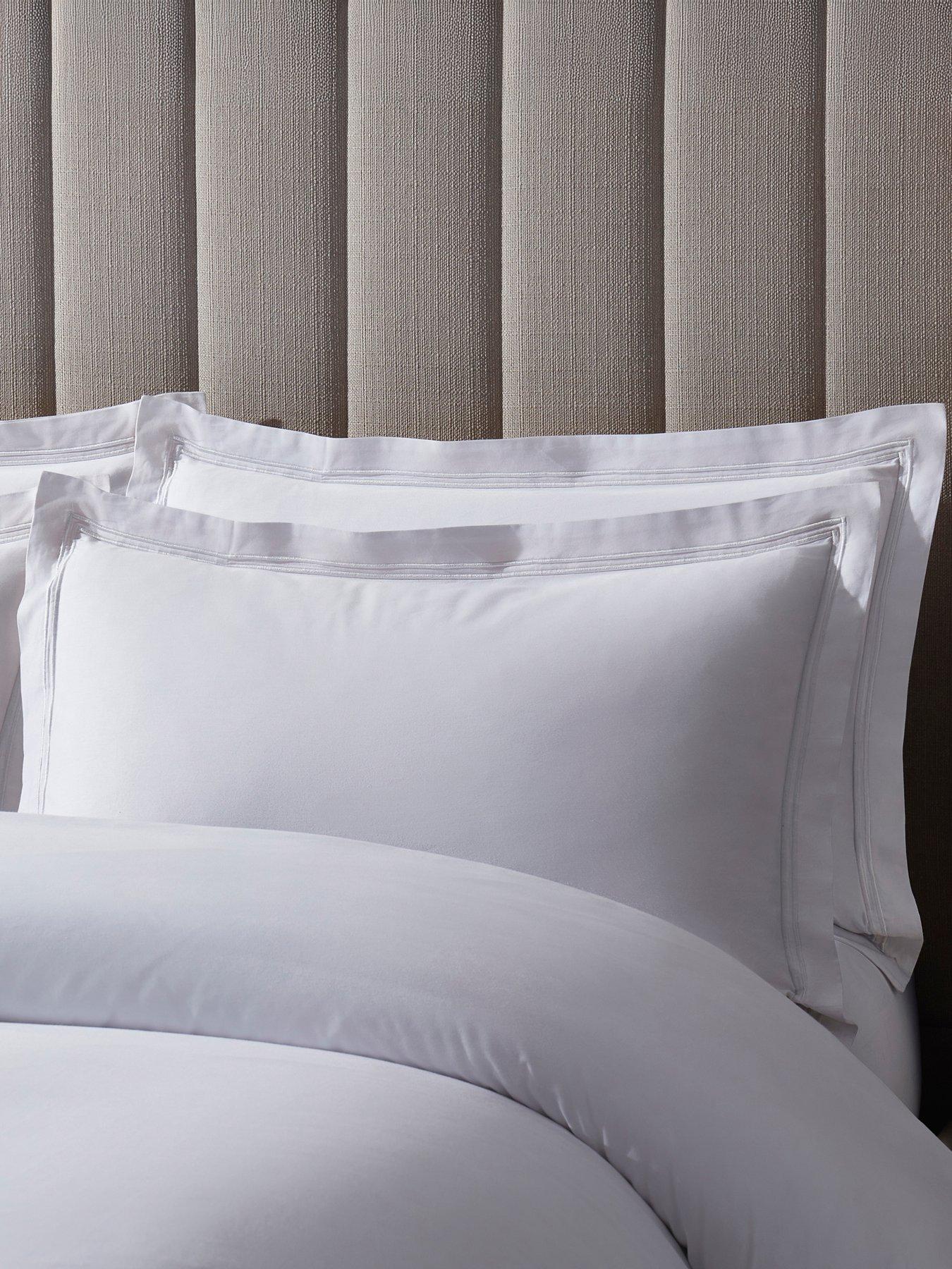 front image of dusk-regent-double-marrow-stitch-400-thread-count-oxford-white-pillowcase-pair