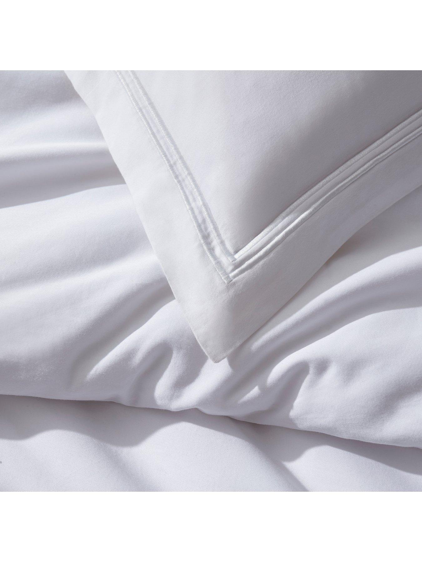  image of dusk-regent-double-marrow-stitch-400-thread-count-oxford-white-pillowcase-pair