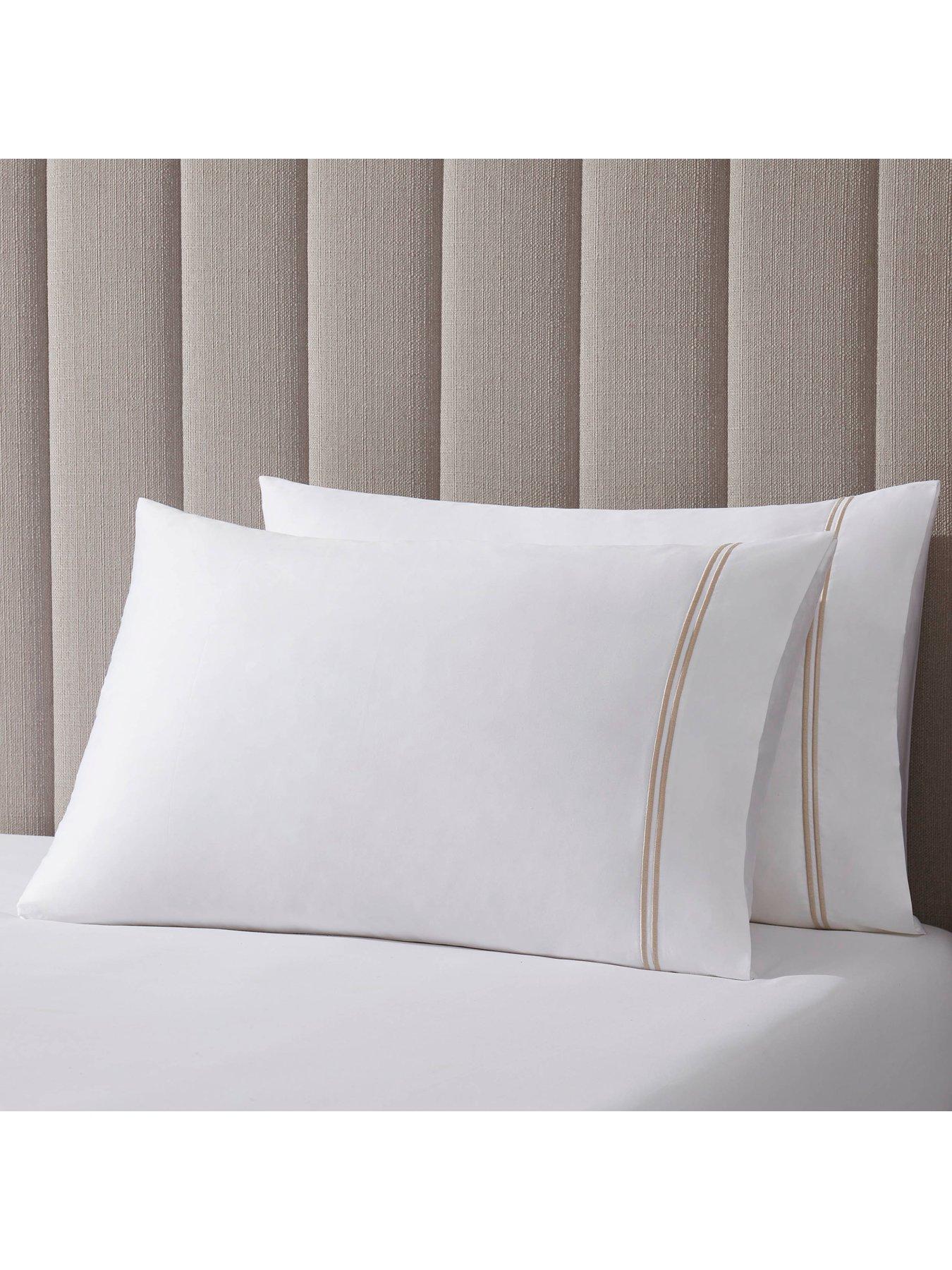  image of dusk-regent-double-marrow-stitch-400-thread-count-natural-pillowcase-pair