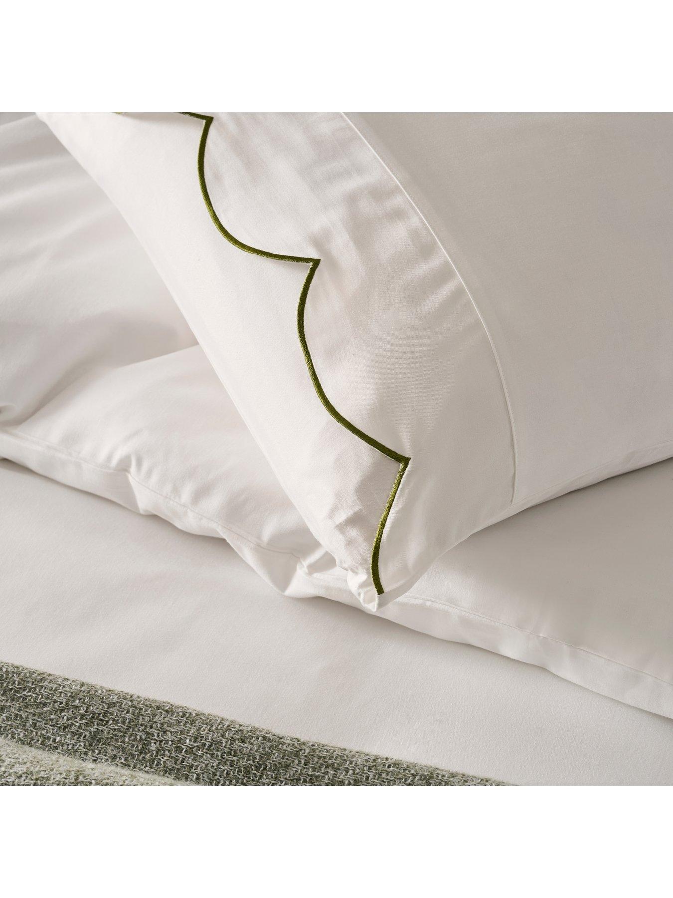  image of dusk-simone-scallop-embroidered-edge-classic-pillowcases--off-whiteolive