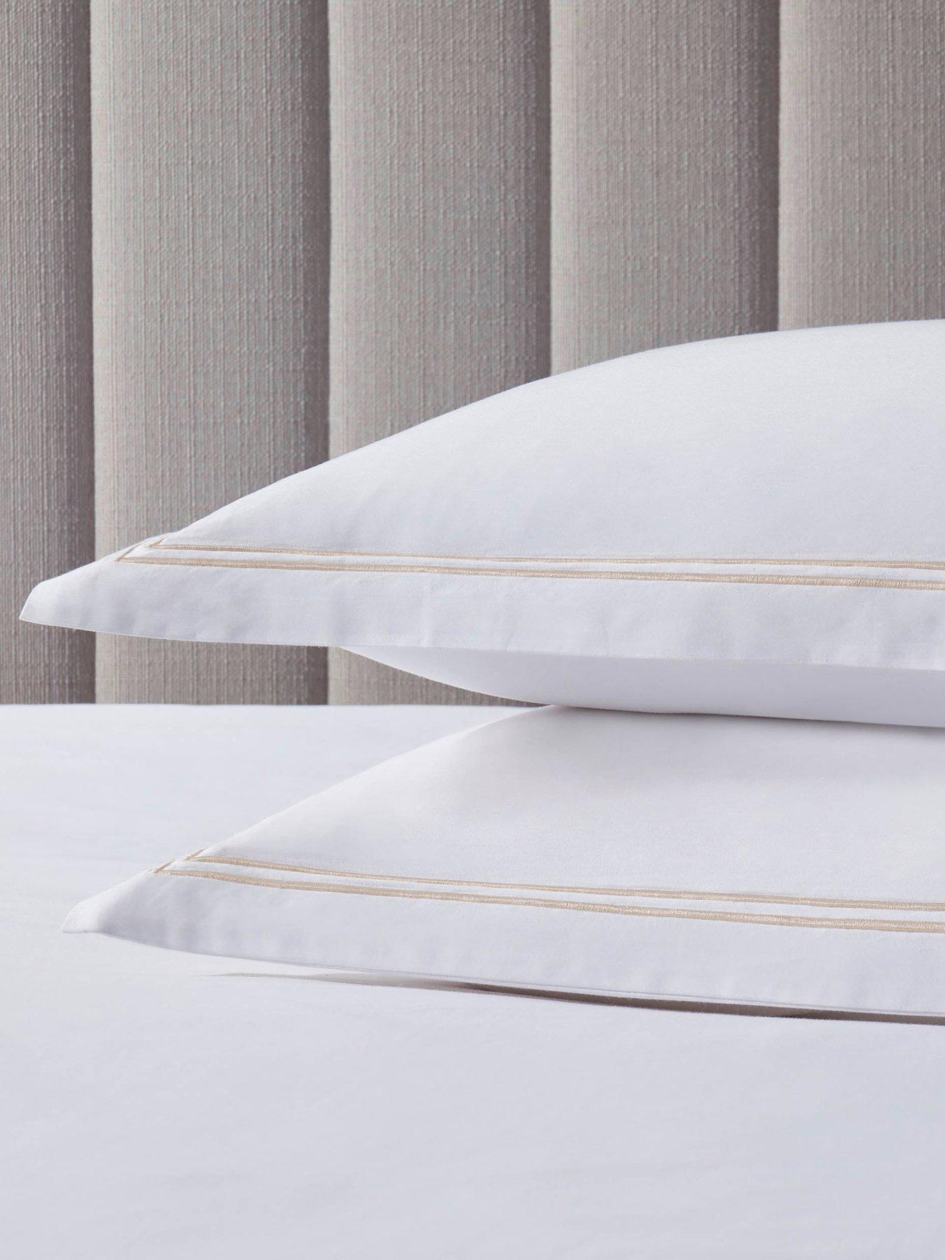 front image of dusk-regent-double-marrow-stitch-400-thread-count-oxford-natural-pillowcase-pair