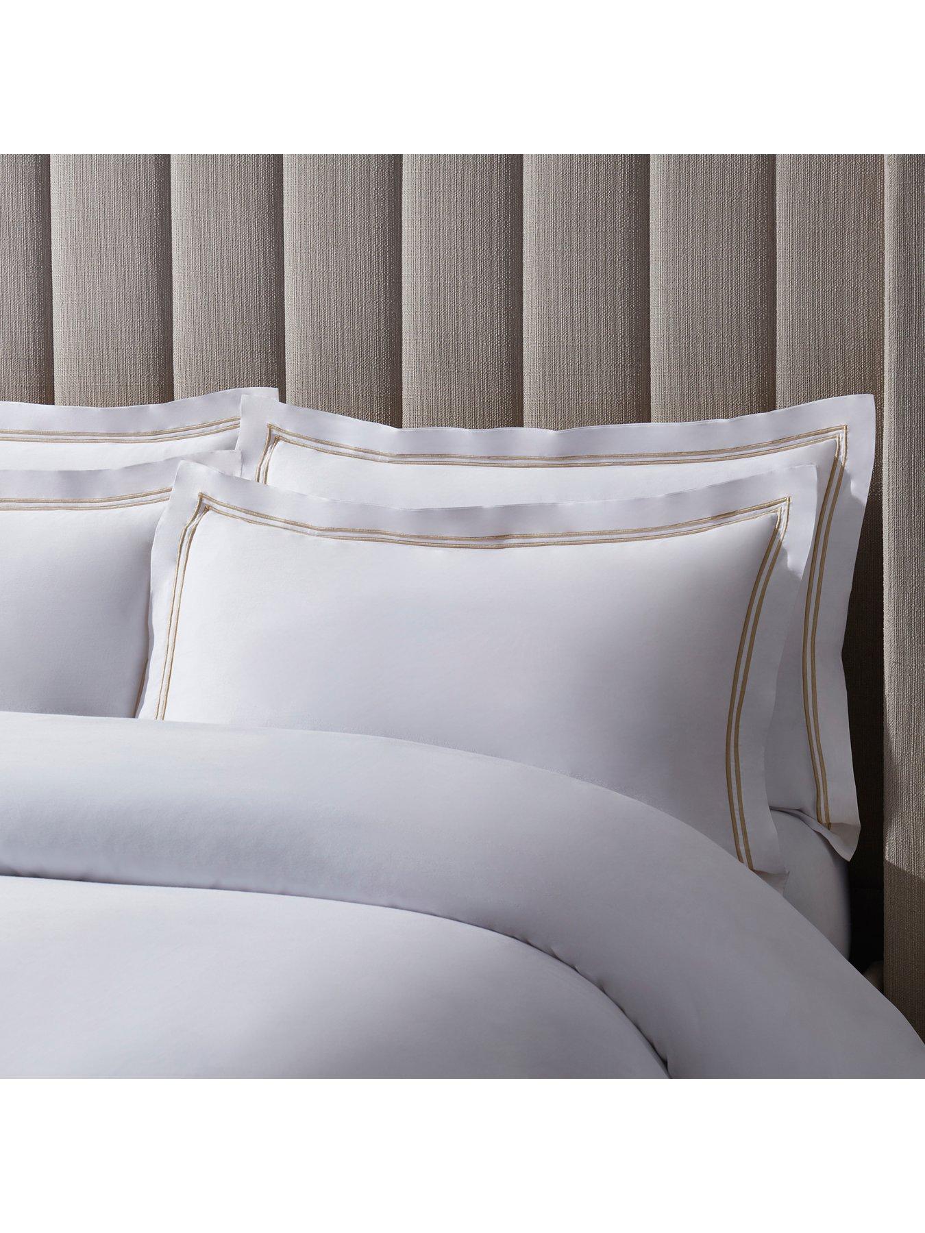  image of dusk-regent-double-marrow-stitch-400-thread-count-oxford-natural-pillowcase-pair