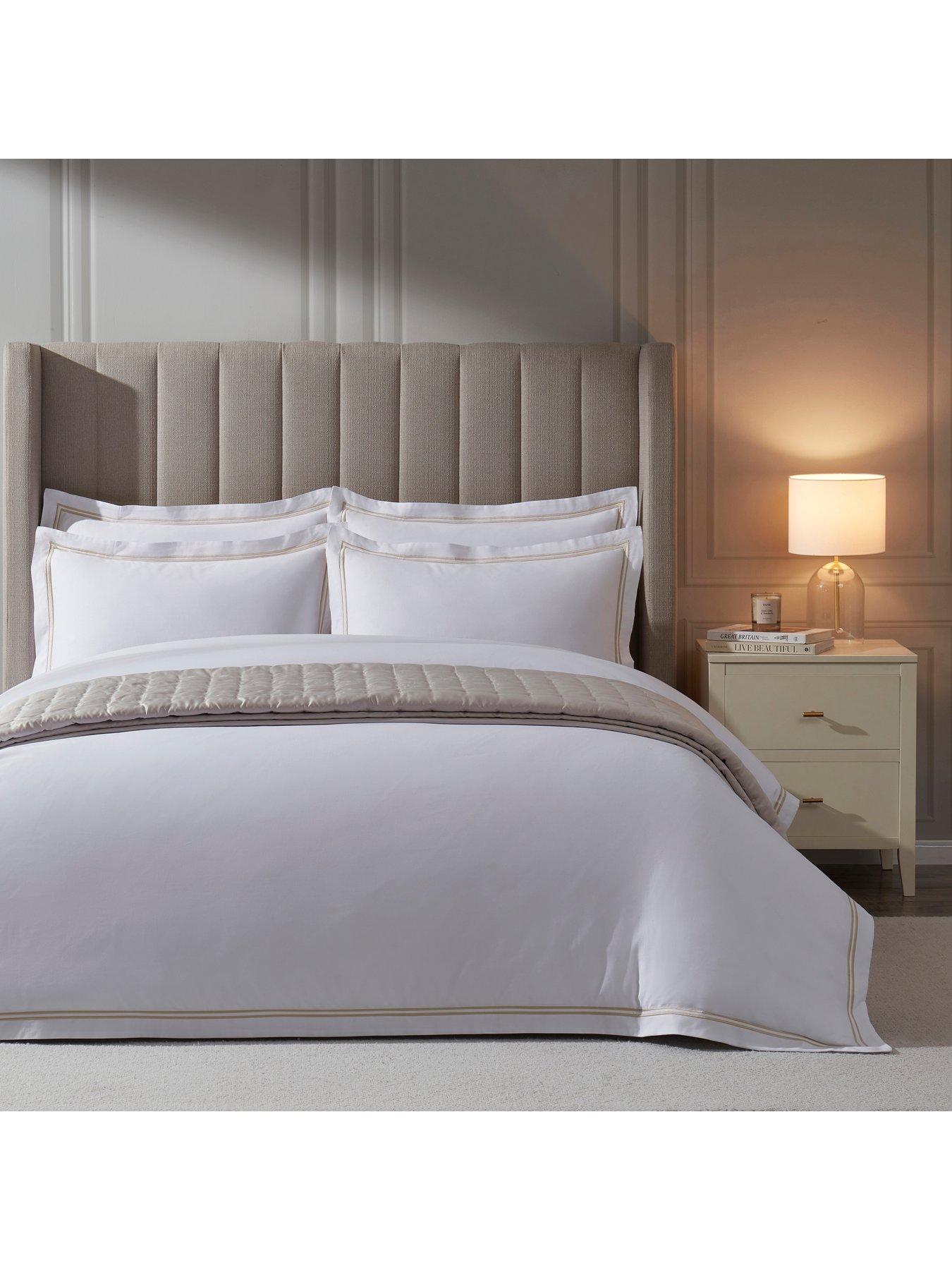  image of dusk-regent-double-marrow-stitch-400-thread-count-oxford-natural-pillowcase-pair