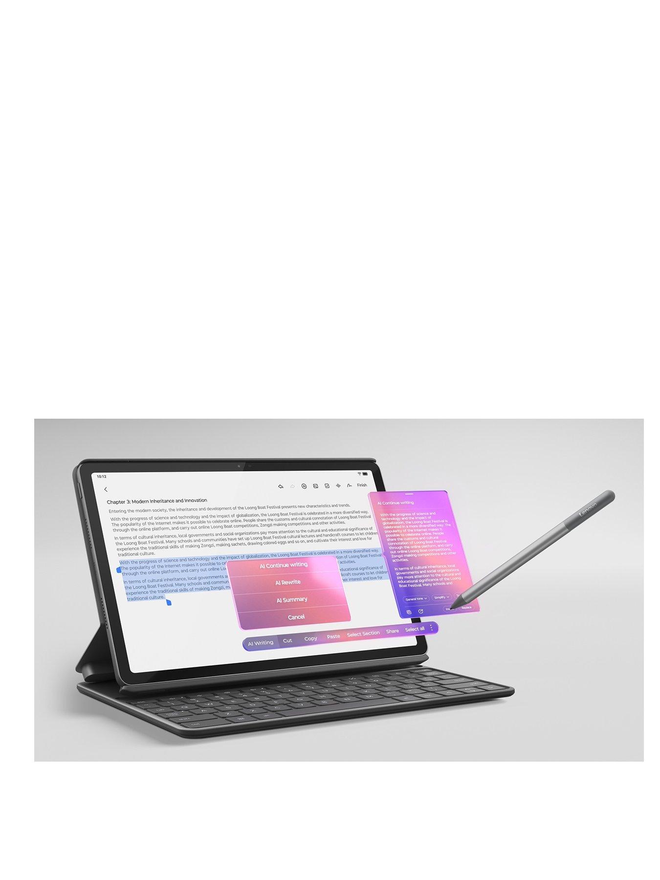 front image of lenovo-idea-tab-11-tabletnbsp128gb-with-folio-keyboard-amp-tab-pen