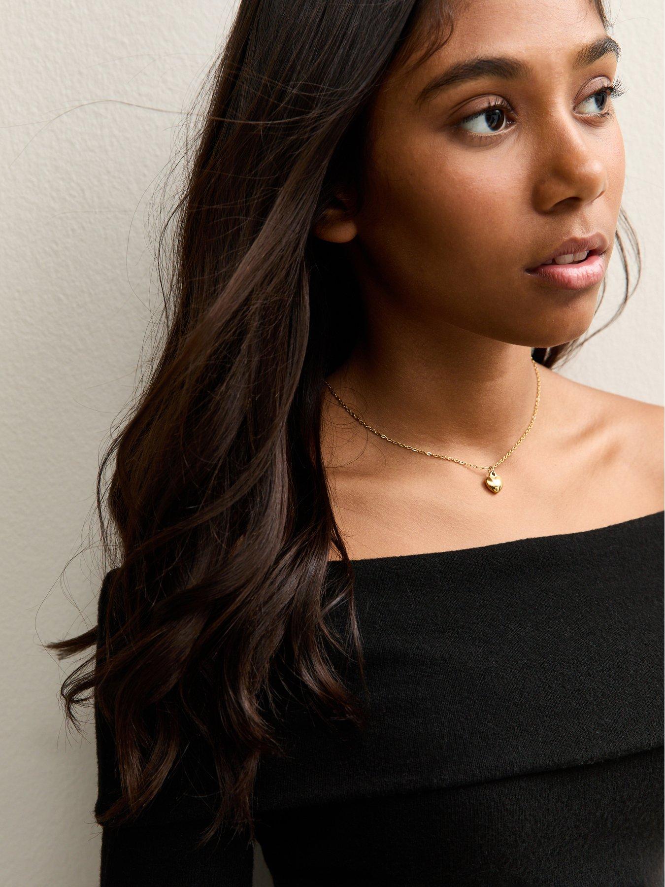  image of new-look-915-girls-jersey-off-the-shoulder-mini-dress-black