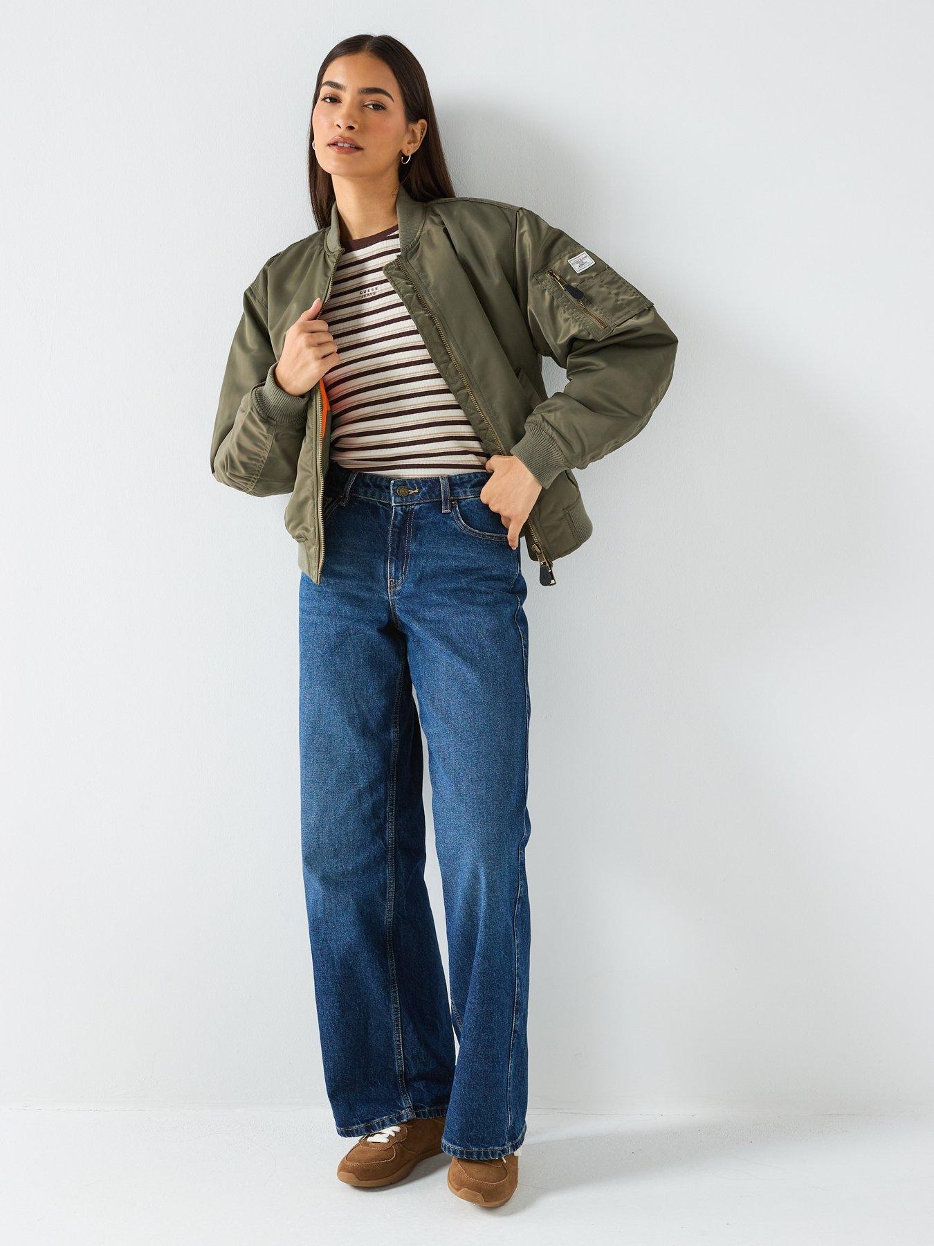  image of guess-jeans-stripe-logo-slim-t-shirt-brown