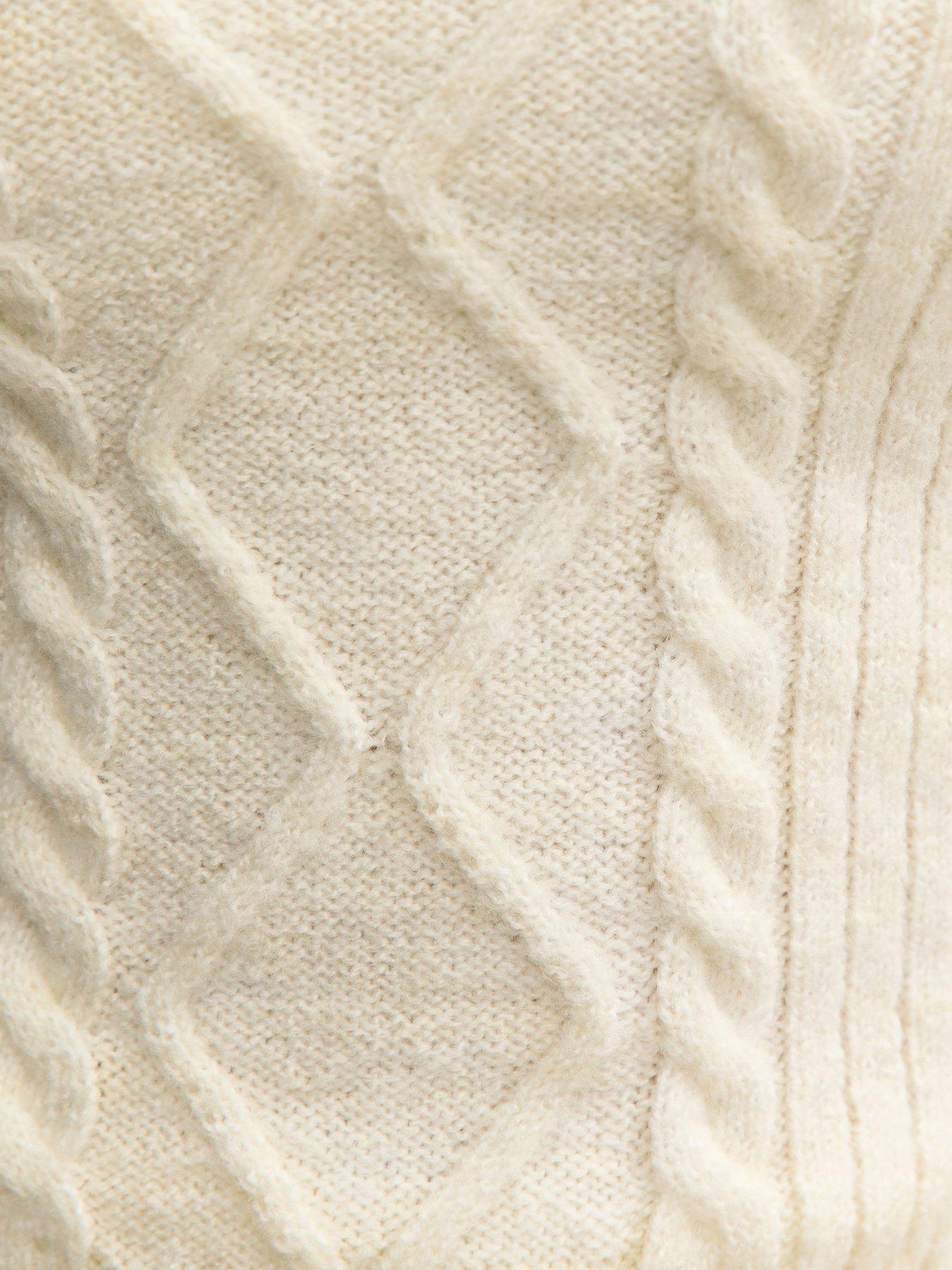 Image 5 of 5 of New Look 915 Girls Cable Knit Mini Skirt - Cream