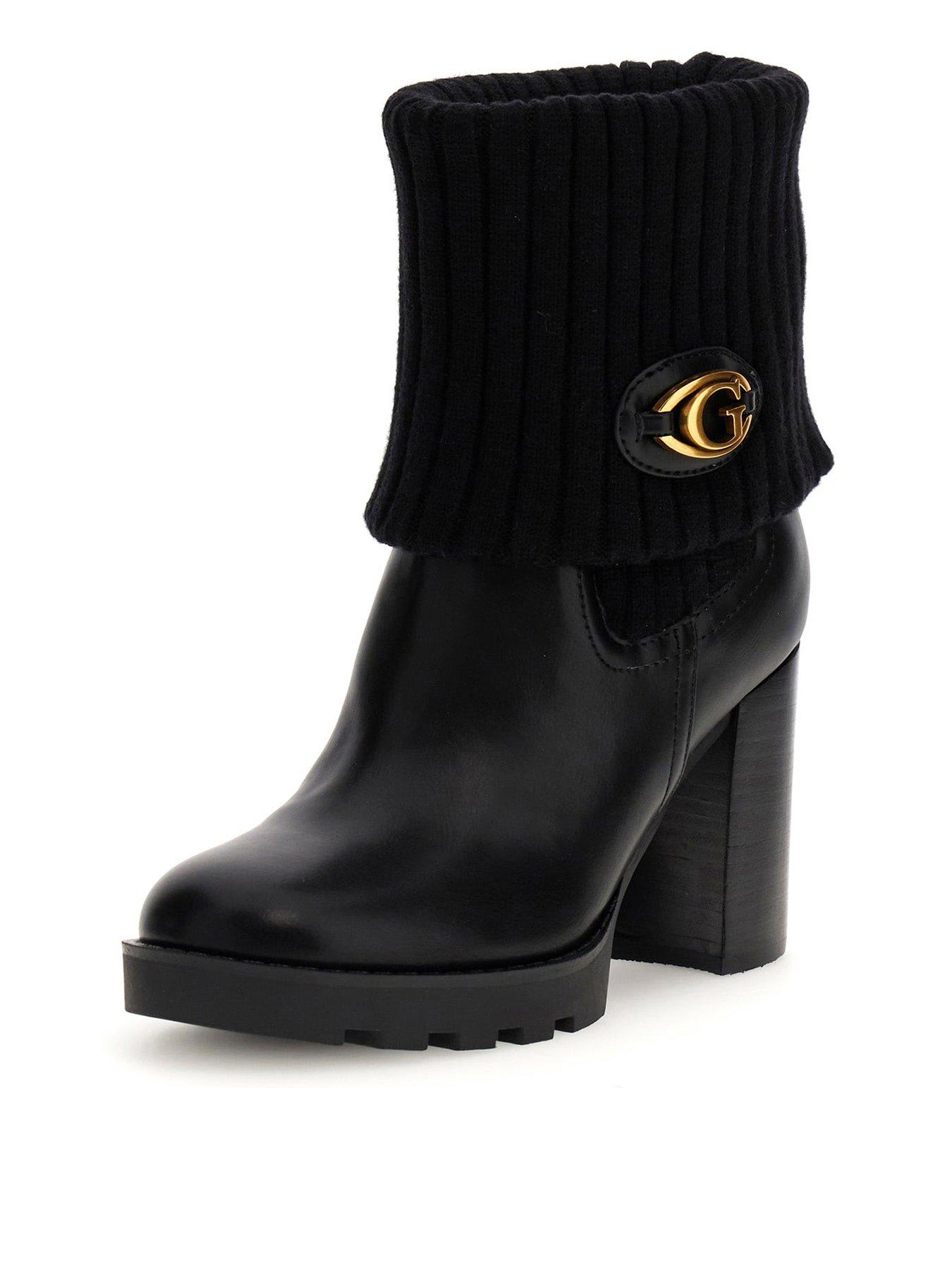  image of guess-neason-chunky-sock-boot-black