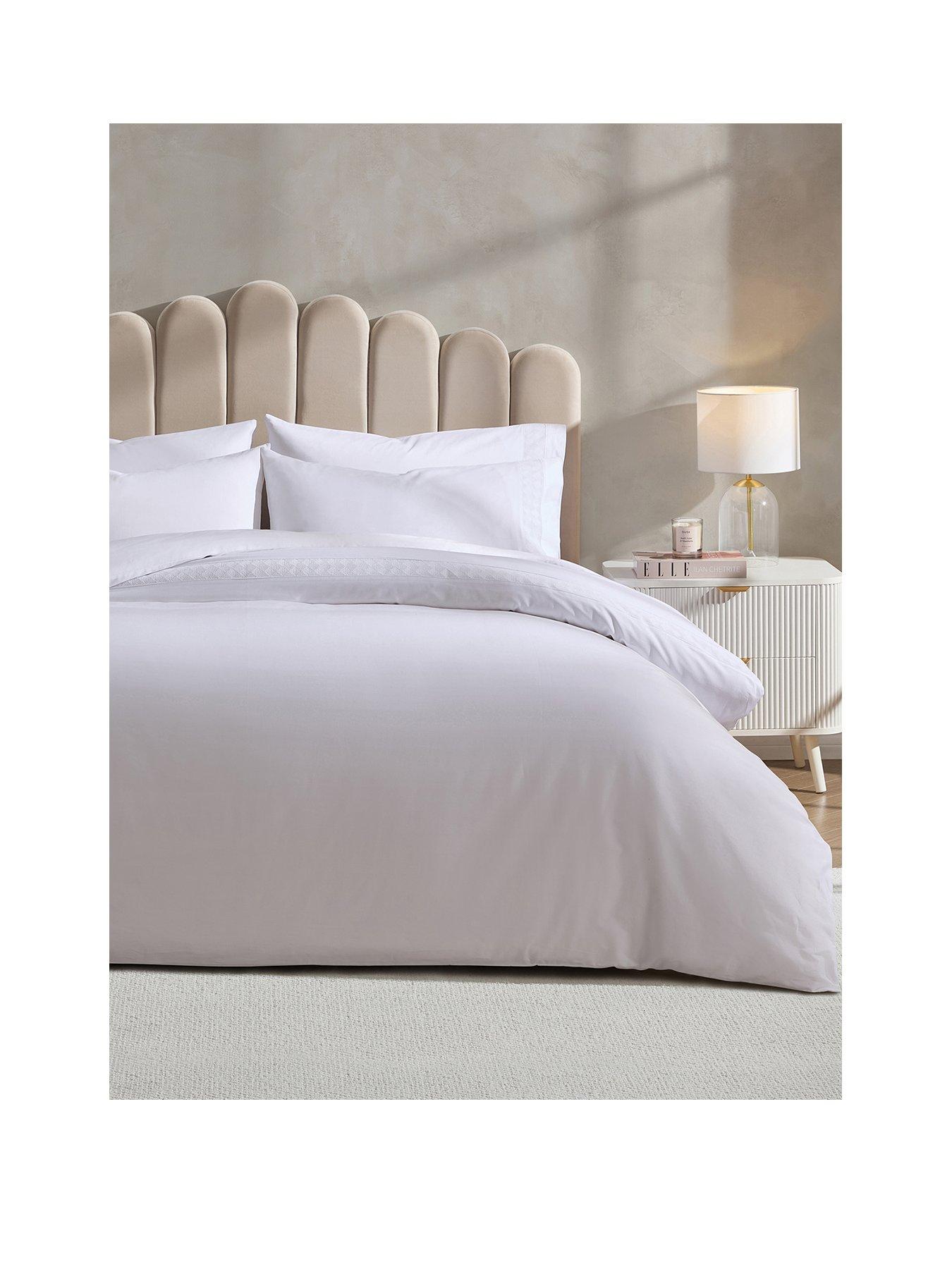  image of dusk-alma-lace-insert-sateen-300tc-duvet-cover-white