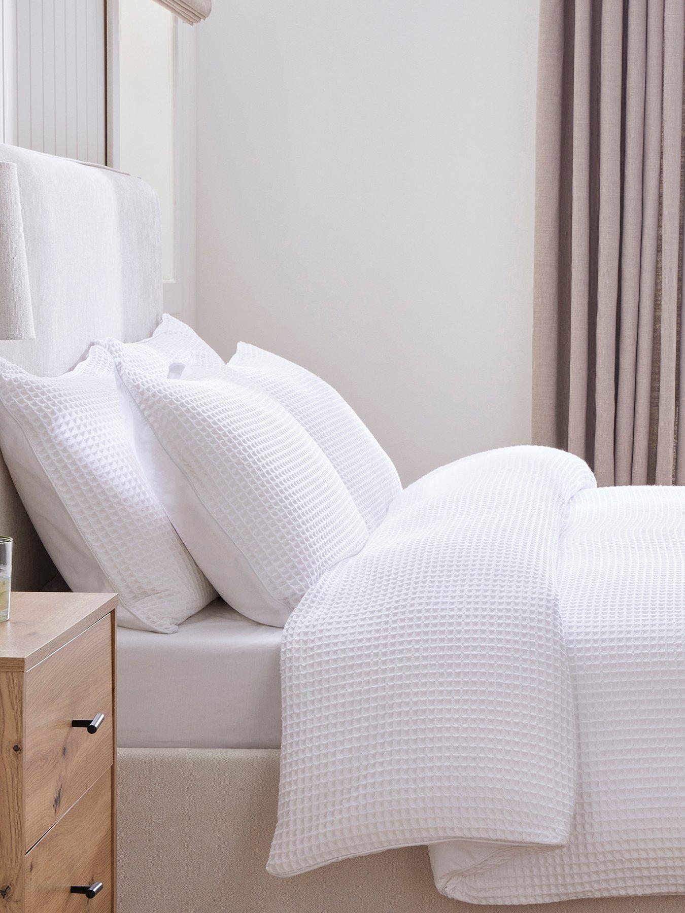  image of dusk-portofino-waffle-duvet-cover-white