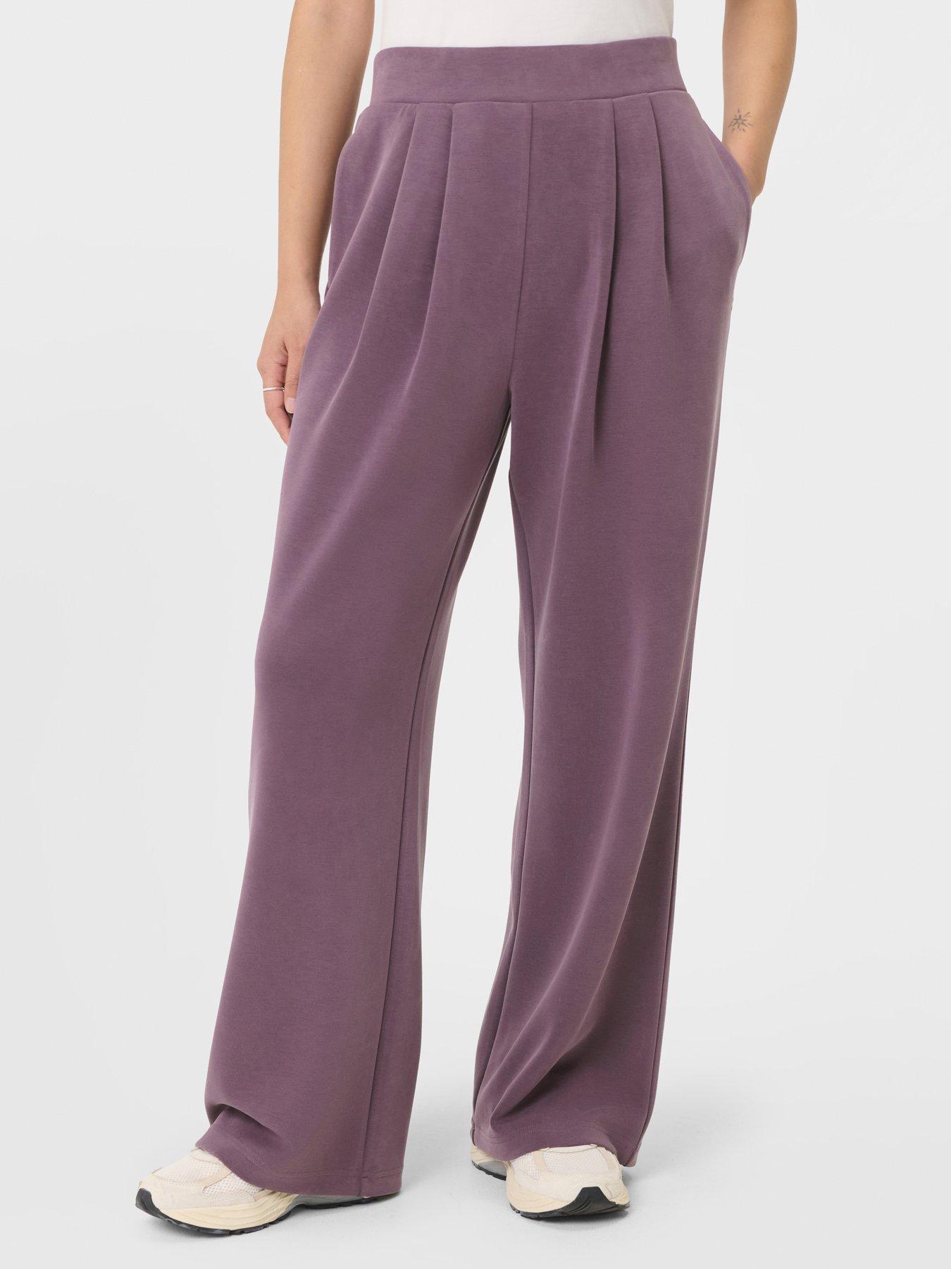 Image 1 of 4 of Sweaty Betty Womens Training Sand Wash Wide Leg Trouser - Purple