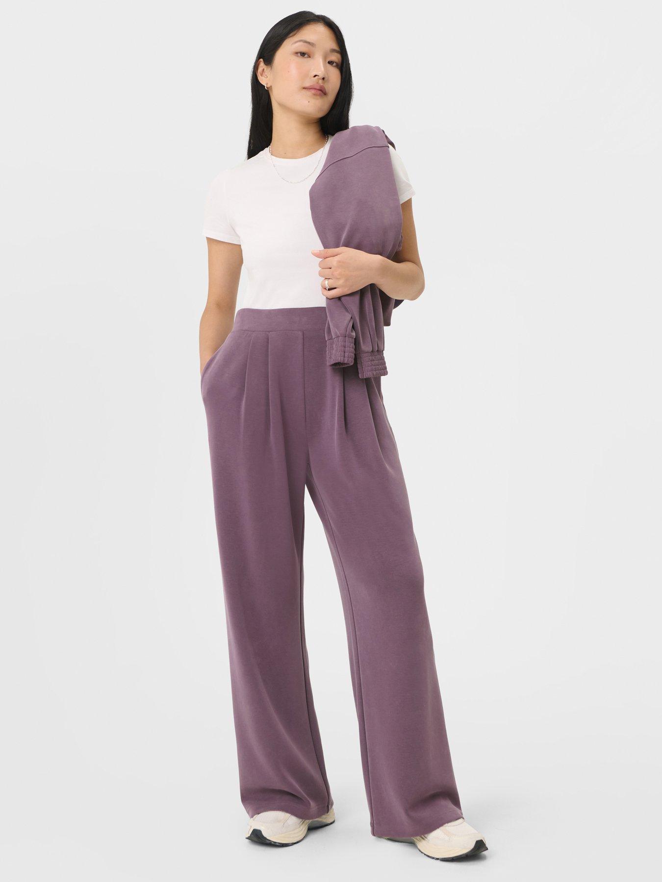 Image 2 of 4 of Sweaty Betty Womens Training Sand Wash Wide Leg Trouser - Purple