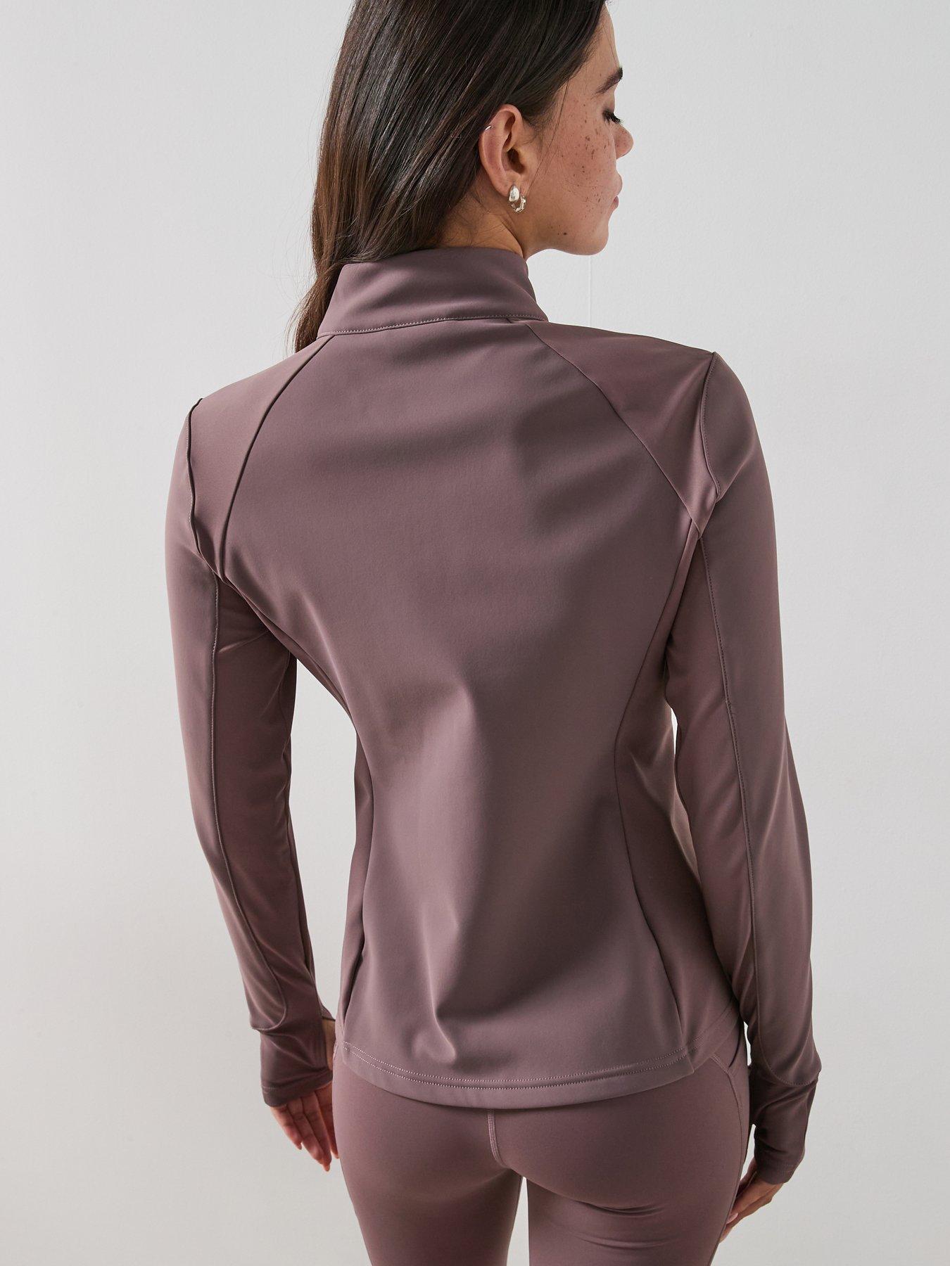 stillFront image of sweaty-betty-womens-training-winter-power-softshell-jacket-brown